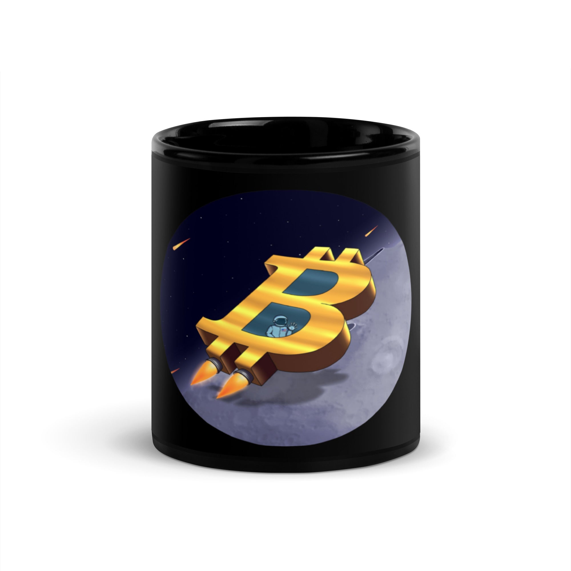 Bitcoin to Space Mug - Futuristic Design, Premium Comfort for BTC Fans Crypto Coffee Mug