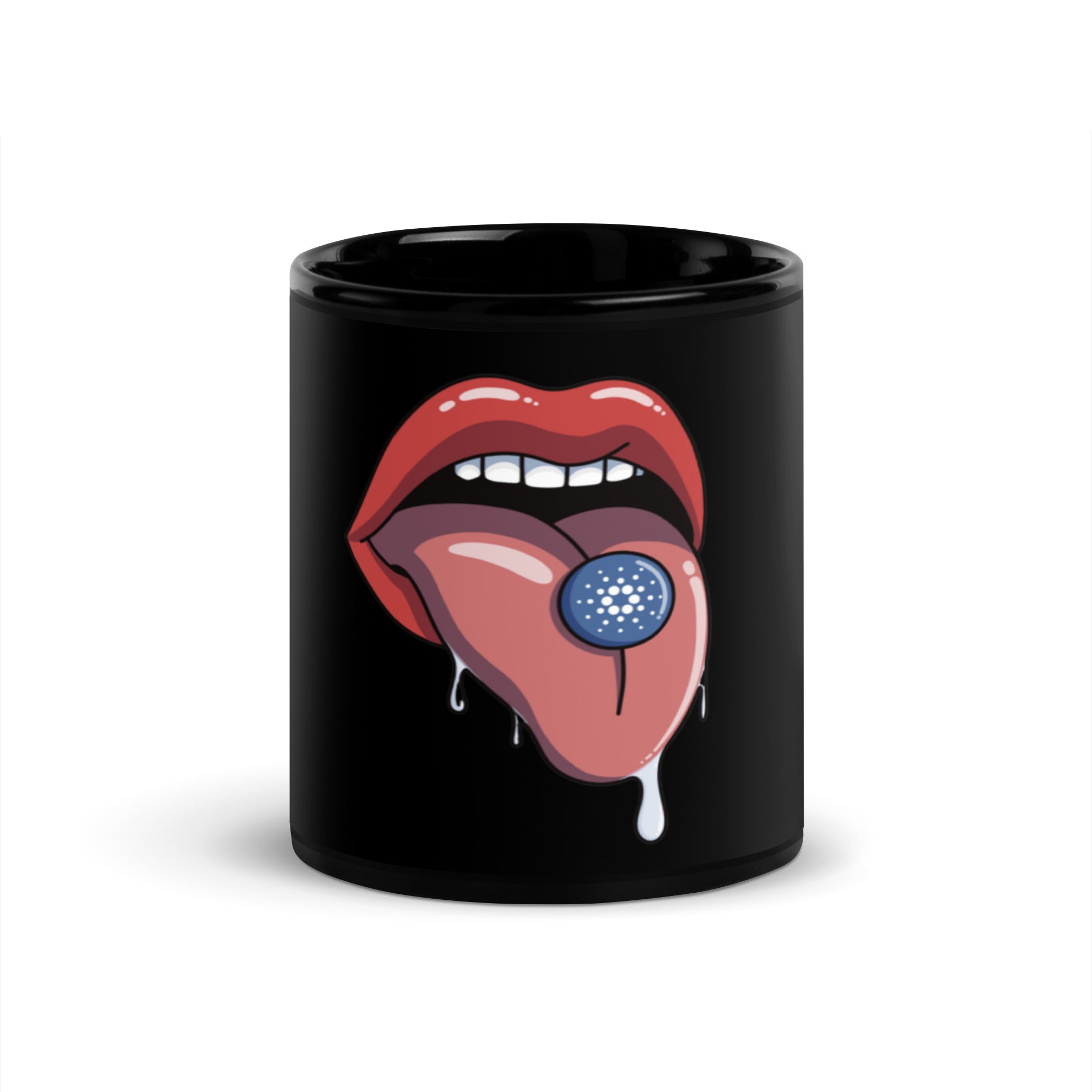 LSD Cardano Tab Coffee Mug - Unique Design, CRYPTO ADA "OD" COFFEE MUG, PILL POPPIN ADA ON TONGUE COFFEE MUG