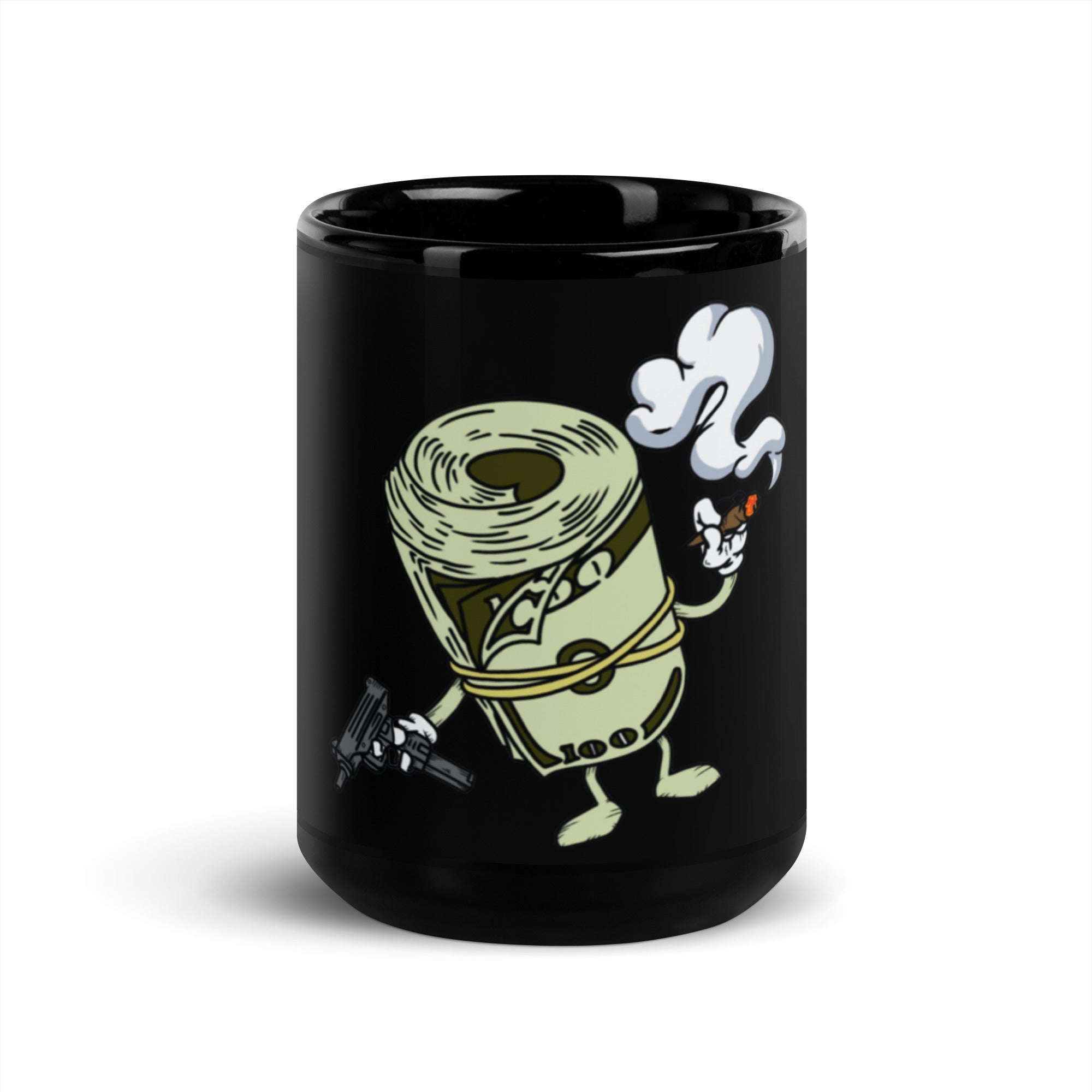 Bands Mug - Wealth Design, Premium Comfort- Guns, Money, Weed Smoking Hustle 4 LIFE Coffee Mug