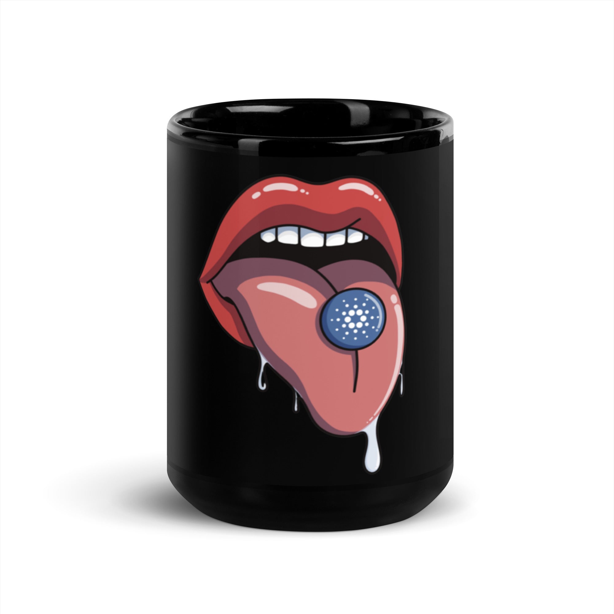 LSD Cardano Tab Coffee Mug - Unique Design, CRYPTO ADA "OD" COFFEE MUG, PILL POPPIN ADA ON TONGUE COFFEE MUG