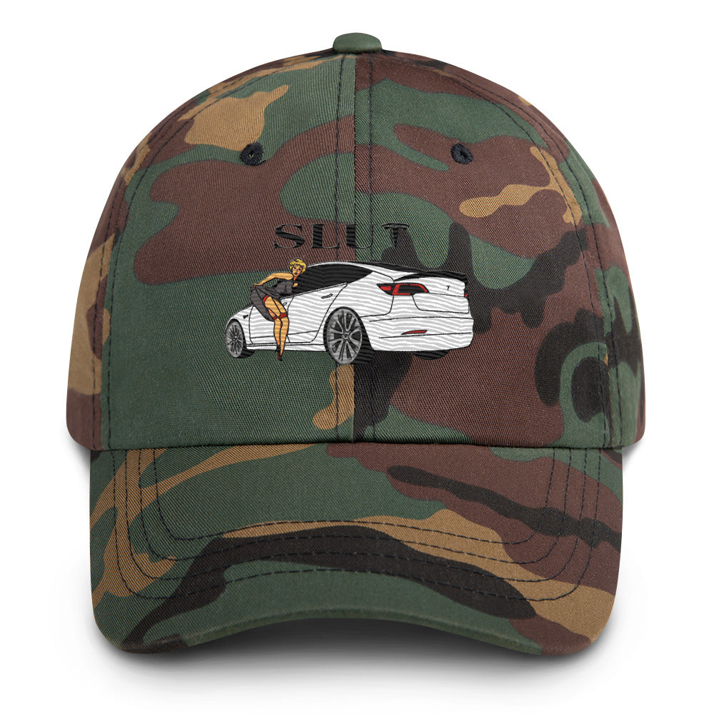 SLUT Tesla Hat - Bold Statement, Premium Comfort ELON MUSK | CYBER TRUCK "EV" TESLA HAT