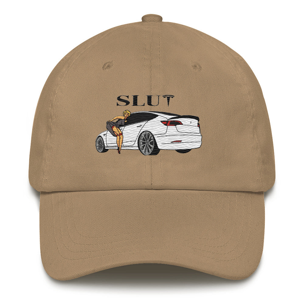 SLUT Tesla Hat - Bold Statement, Premium Comfort ELON MUSK | CYBER TRUCK "EV" TESLA HAT