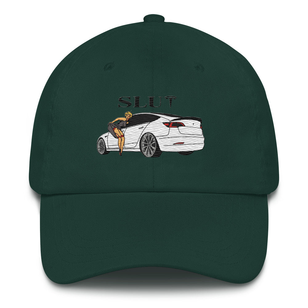 SLUT Tesla Hat - Bold Statement, Premium Comfort ELON MUSK | CYBER TRUCK "EV" TESLA HAT