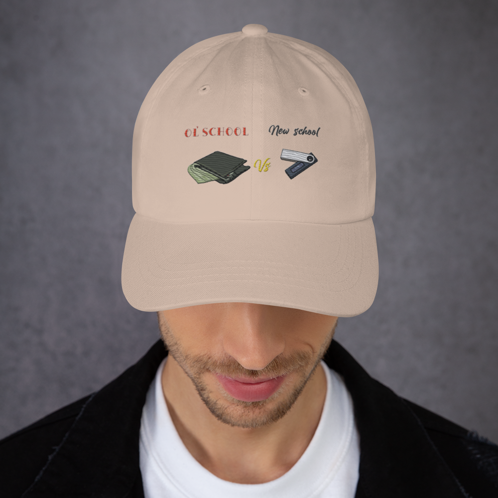 Old School (VS) New School Hat - Timeless Design, Premium Comfort CRYPTO WALLET HAT