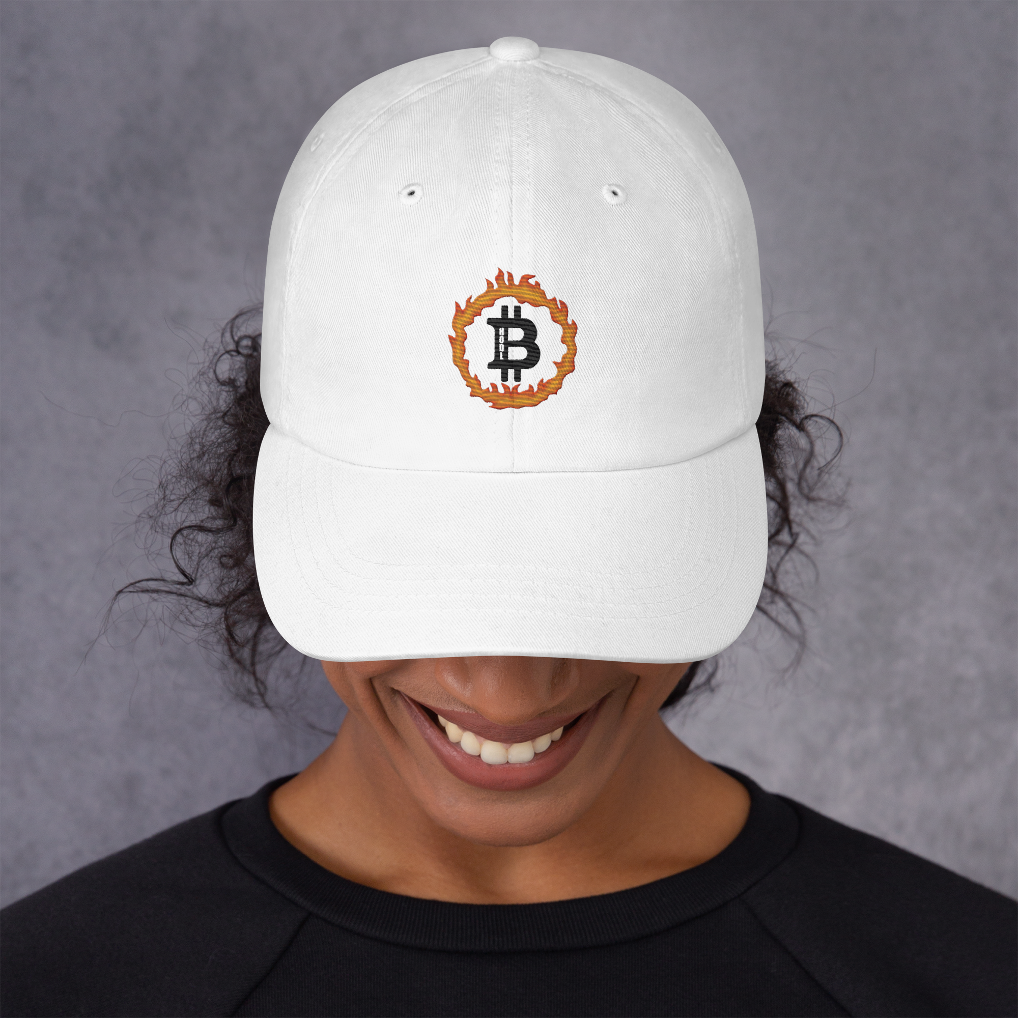 Bitcoin Blaze Hat - Ignite Your Crypto Style, Premium Comfort for BTC Enthusiasts BTC ON FIRE HAT