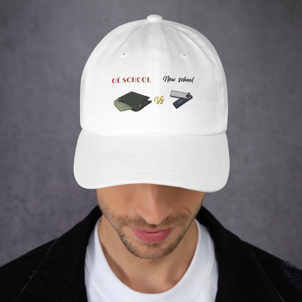 Old School (VS) New School Hat - Timeless Design, Premium Comfort CRYPTO WALLET HAT