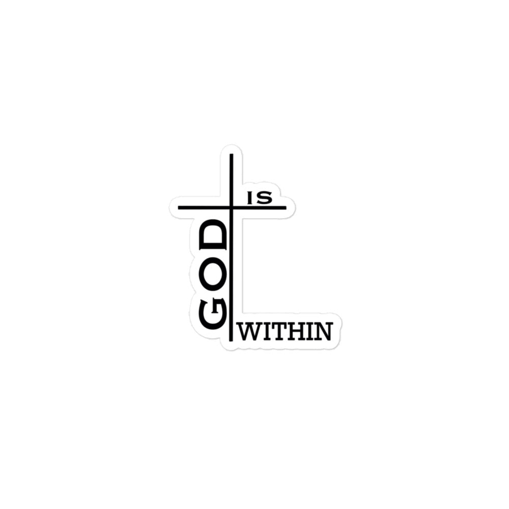 God Is Within Sticker - Inspirational Design, Premium Quality, CREATOR God Is Within Sticker, SPIRITUAL STICKER #444