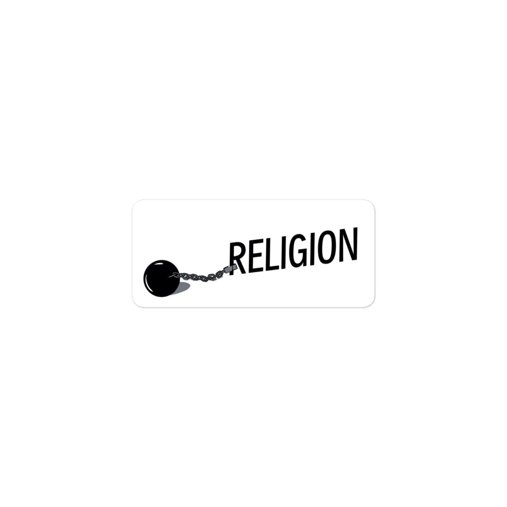 Chained Religion Sticker - Symbolic Design, Premium Quality, RELIGION IS A SCAM Chained Religion Sticker DIVIDE AND CONQUER STICKER, BREAK OUT THE MATRIX STICKER