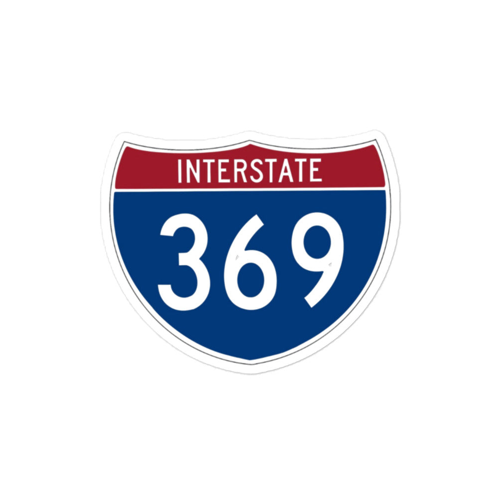 Interstate 369 Sticker - Spiritual Journey Design, Premium Quality, Route 369 Sticker, ENERGY, FREQUENCY, VIBRATION | NIKOLA TESLA 369 STICKER