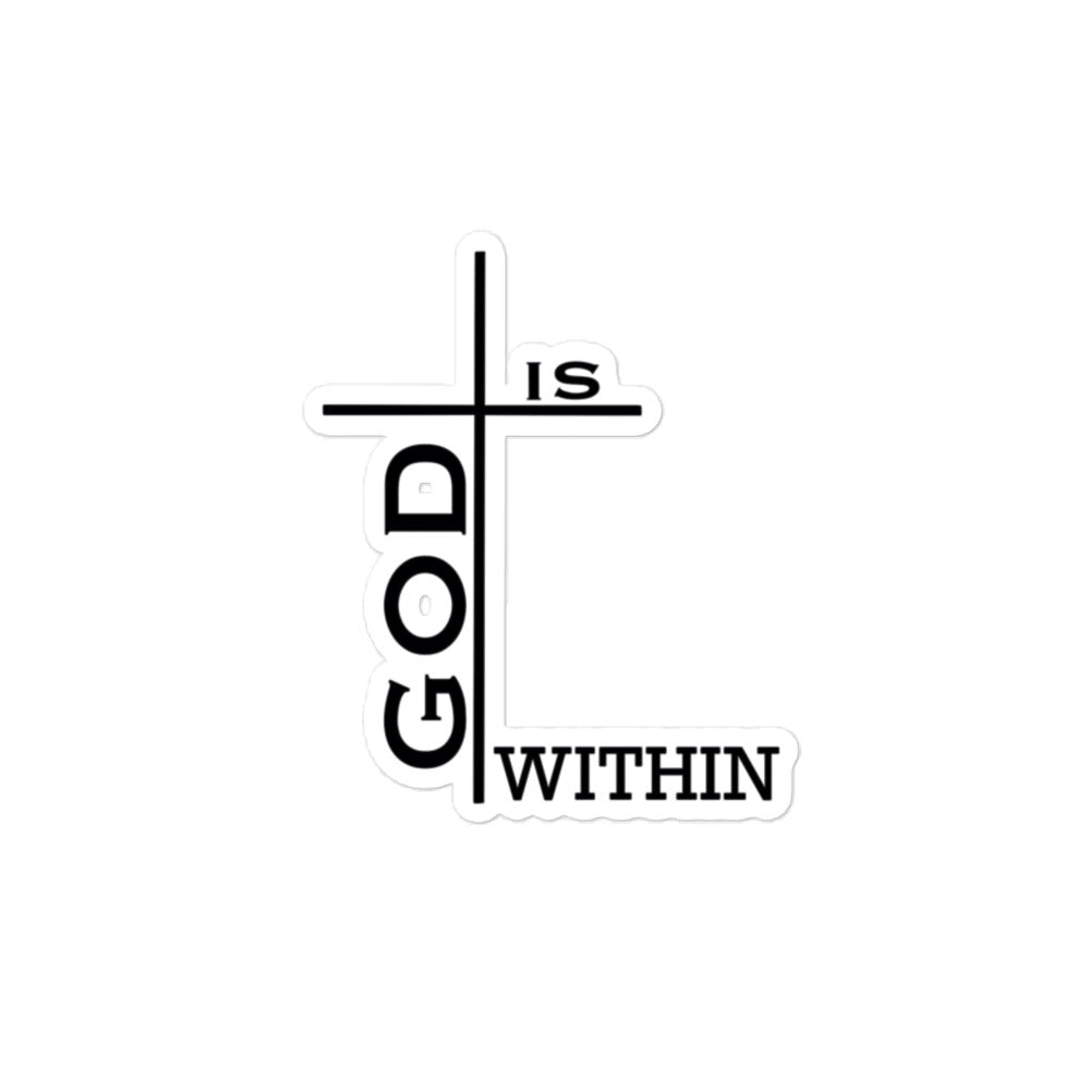 God Is Within Sticker - Inspirational Design, Premium Quality, CREATOR God Is Within Sticker, SPIRITUAL STICKER #444