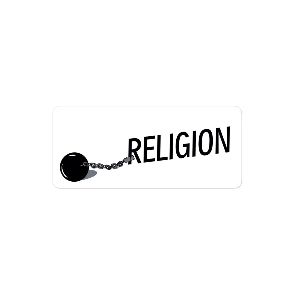 Chained Religion Sticker - Symbolic Design, Premium Quality, RELIGION IS A SCAM Chained Religion Sticker DIVIDE AND CONQUER STICKER, BREAK OUT THE MATRIX STICKER