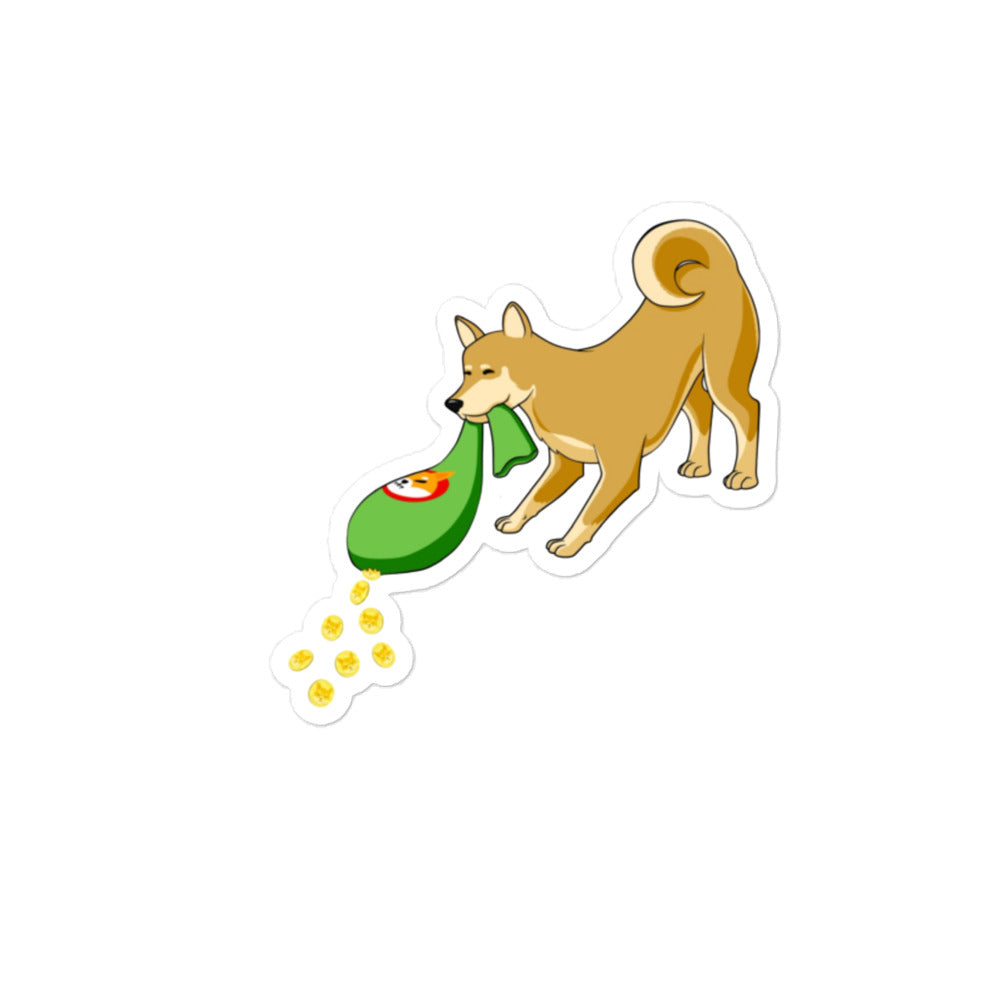 Shiba Inu Sticker - Adorable Design, Premium Quality, CRYPTO, Money Dog Sticker | MEME COIN STICKER