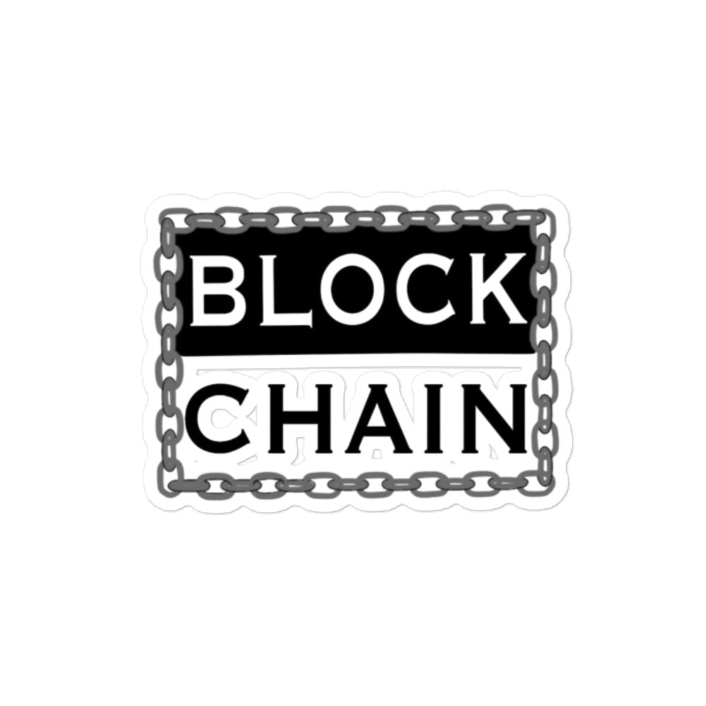 Blockchain Sticker - Cutting-Edge Design, Premium Quality, CRYPTO Block Chain Sticker BTC, BITCOIN BLOCK CHAIN STICKER