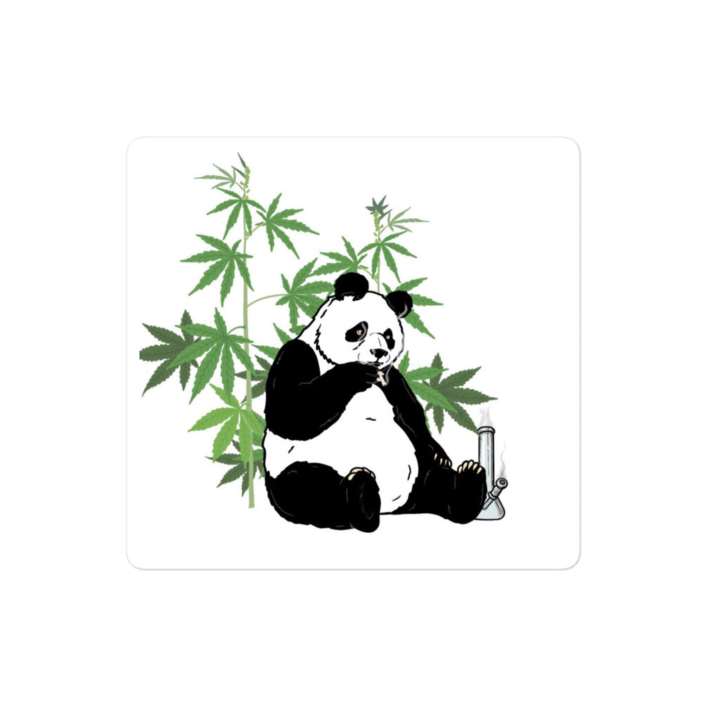 Stoned Panda Sticker - Cozy and Cool Design, Premium Quality, GET HIGH, SMOKE WEED Stoned Panda Sticker CANNABIS STICKER