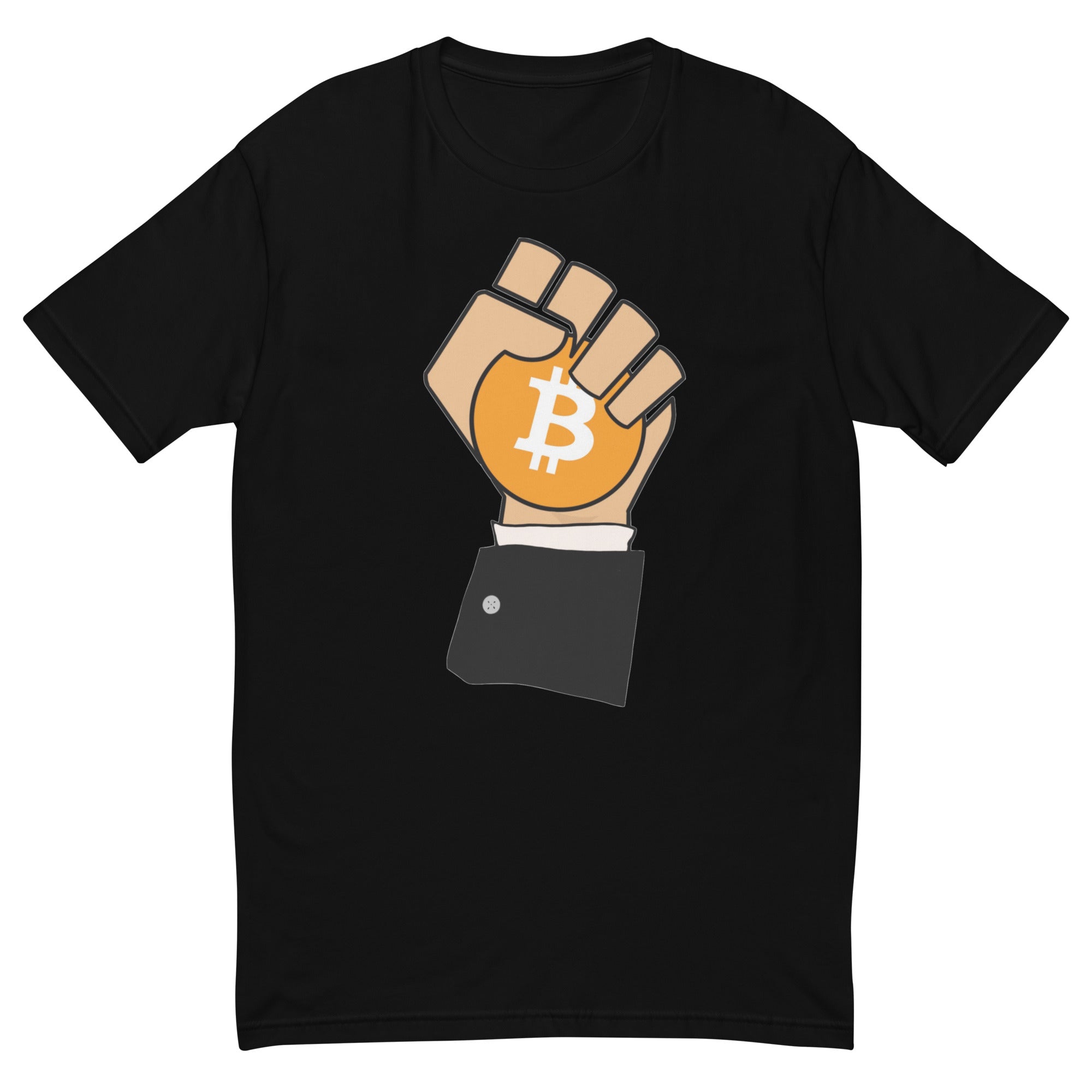 My HODL Shop Signature Tee: 'Gripping the Crypto' - Diamond Hands Bitcoin Design, Premium Cotton, Unisex