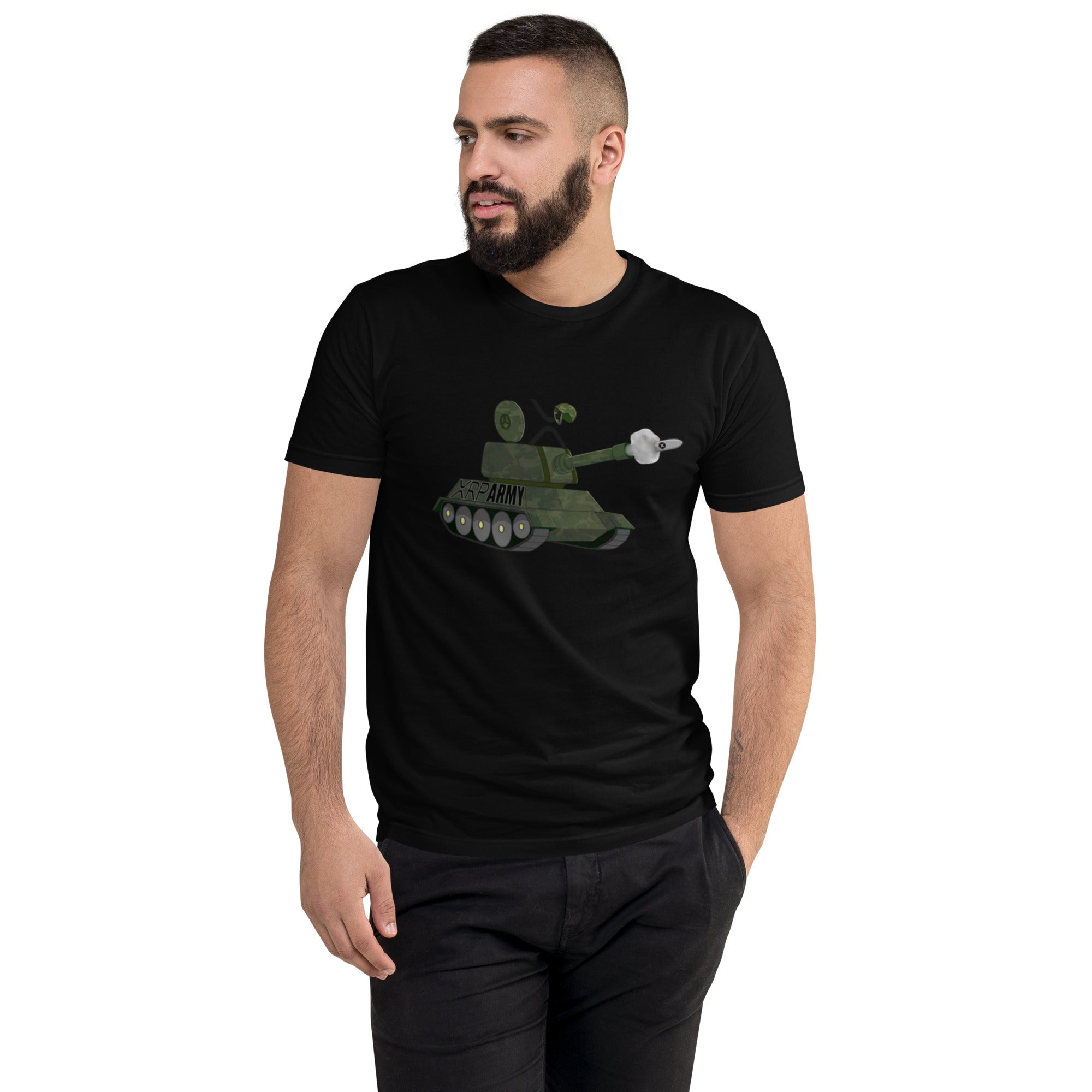 XRP Army T-Shirt - Robust Crypto Militia Design, Premium Quality, XRP Army Tank T-Shirt - XRP, Ripple, Crypto Clothing Ultra-Soft Combed Cotton, Pre-Shrunk, Unisex Crypto Tee XRPL