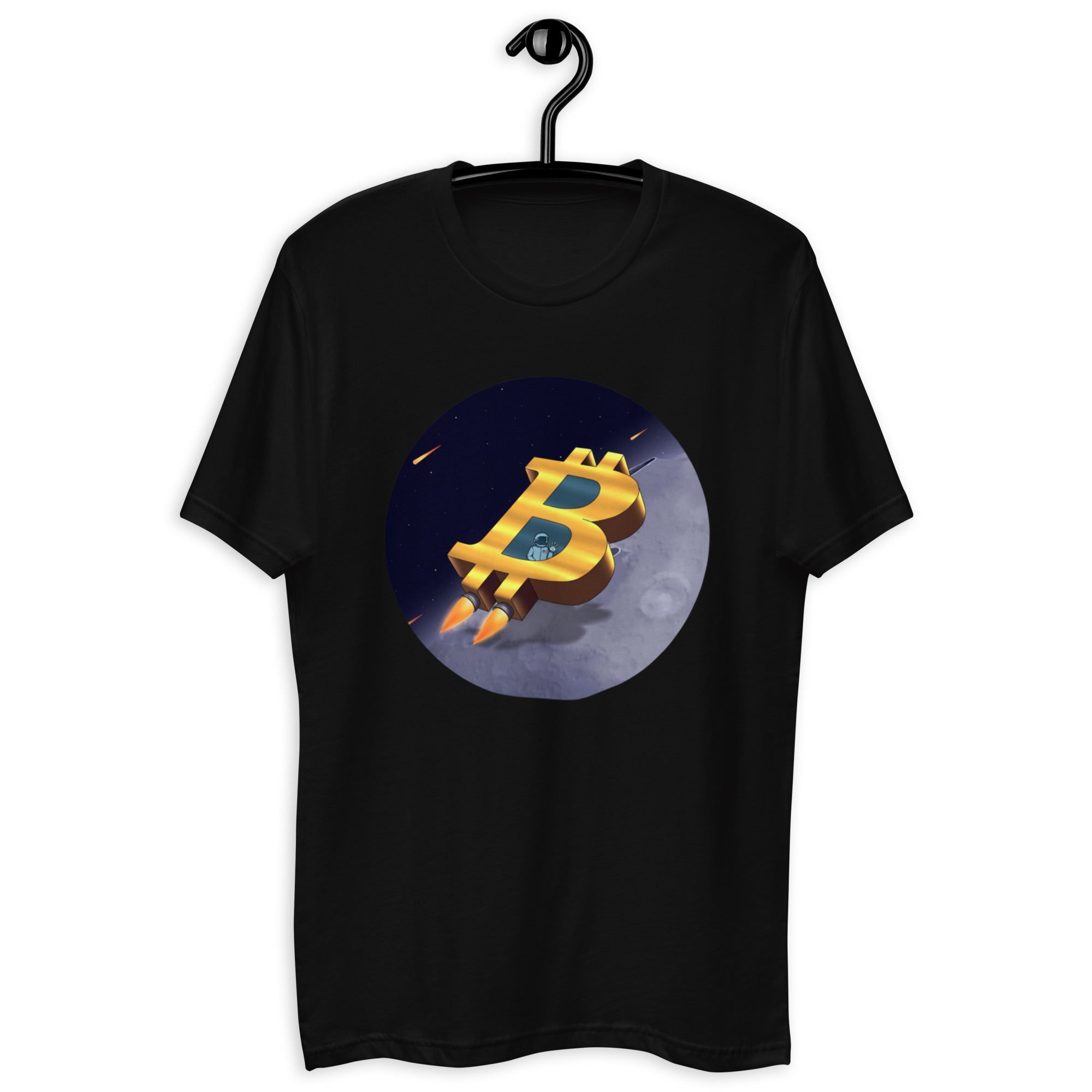 Bitcoin to Space T-Shirt - Futuristic Design, Premium Quality for BTC Fans, Bitcoin To The Moon Tee: Jet-Powered Crypto Design, Quality Cotton, BTC to the MOON! Bitcoin to Space T-shirt