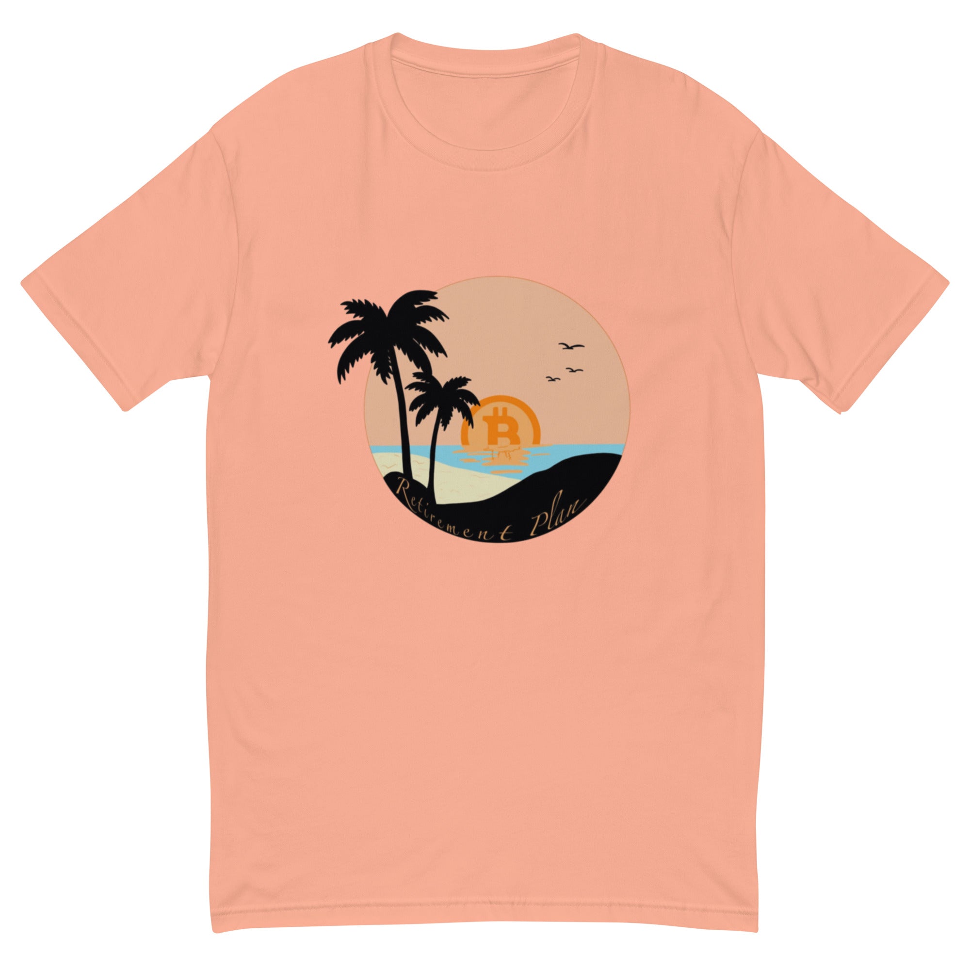 Retirement Plan T-Shirt - Stylish Design, Premium Quality, Bitcoin Beach Retirement Plan Tee - Tropical Crypto Design, Comfortable Cotton, Unisex Retirement Plan T-shirt BTC Shirt