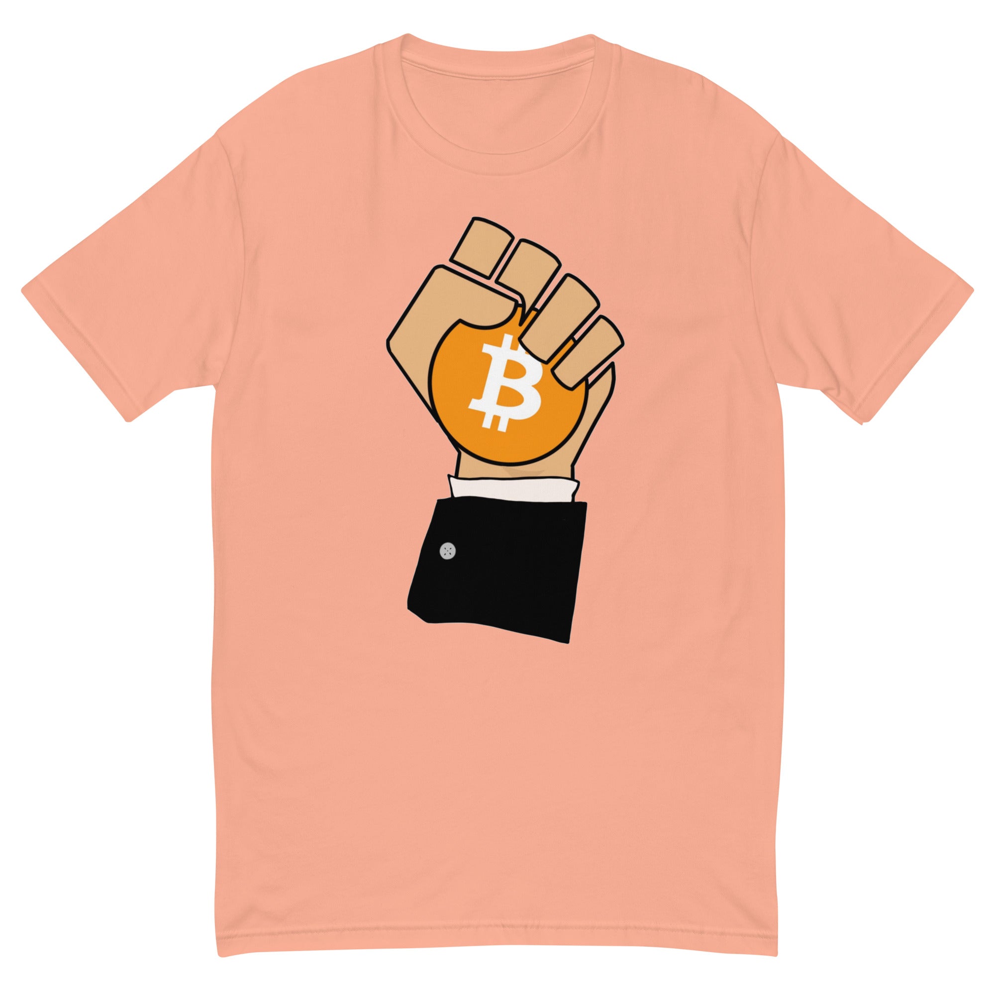 My HODL Shop Signature Tee: 'Gripping the Crypto' - Diamond Hands Bitcoin Design, Premium Cotton, Unisex