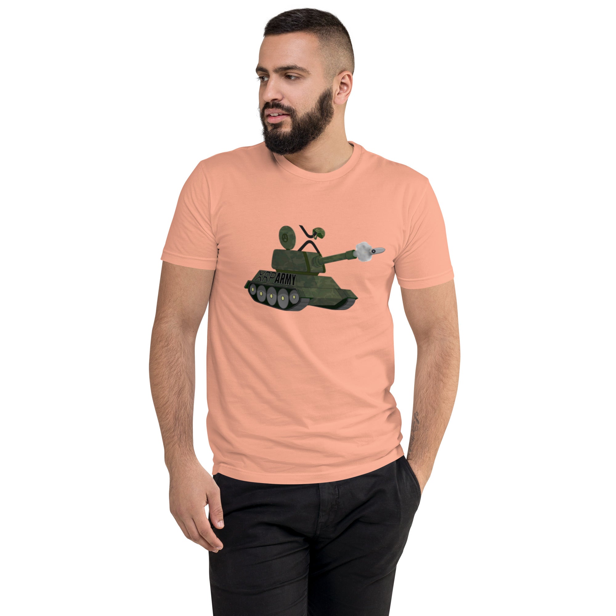 XRP Army T-Shirt - Robust Crypto Militia Design, Premium Quality, XRP Army Tank T-Shirt - XRP, Ripple, Crypto Clothing Ultra-Soft Combed Cotton, Pre-Shrunk, Unisex Crypto Tee XRPL