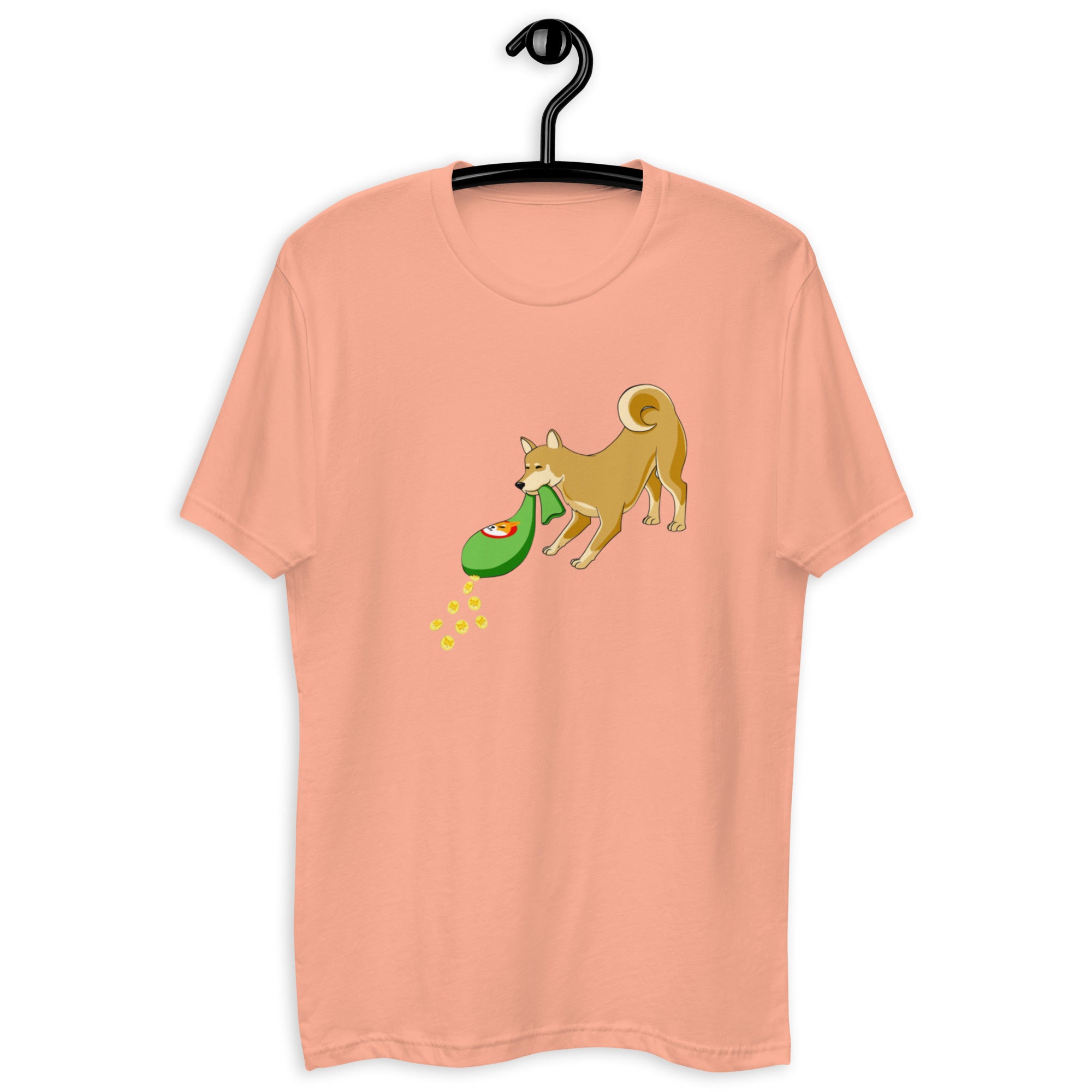 Shiba Inu Coin Bonanza Tee - Dynamic SHIB Token Design, Bag Of GOLD, High-Quality Cotton, Unisex