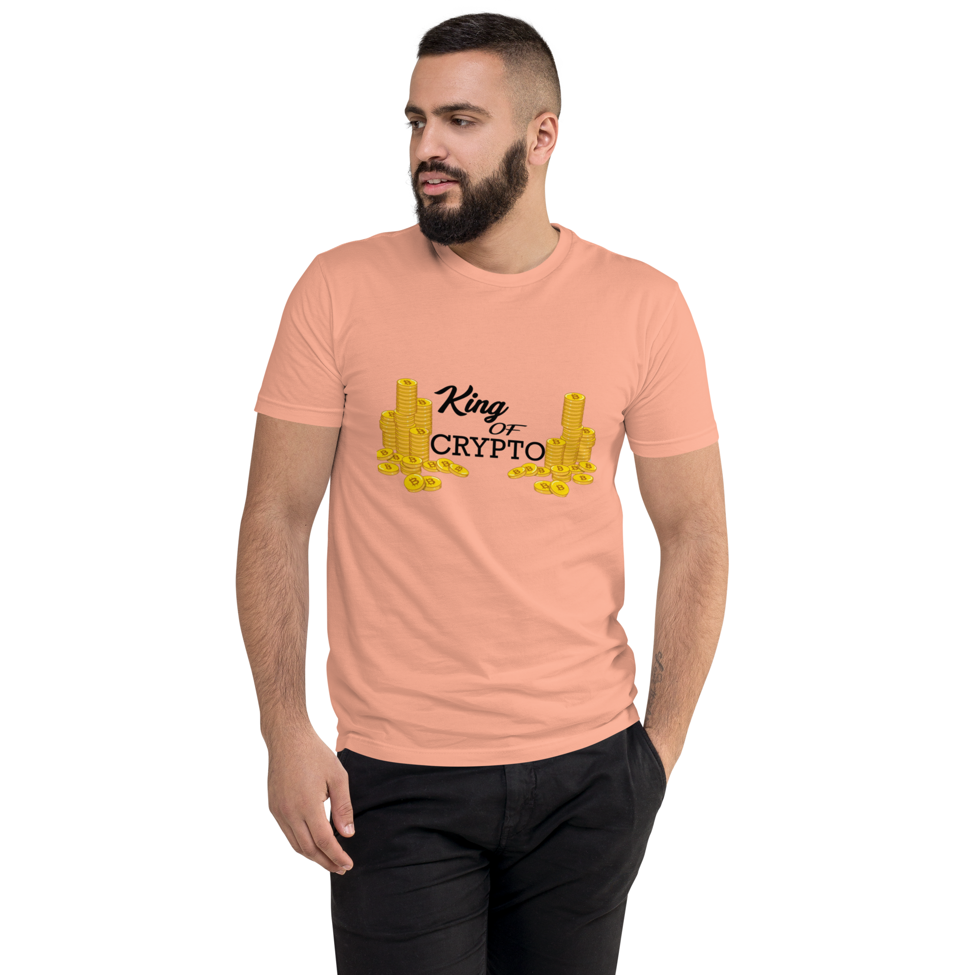 King of Crypto Bitcoin Tee - Ultimate Cryptocurrency Power Design, BTC Premium Cotton, Unisex, King of Crypto T-shirt