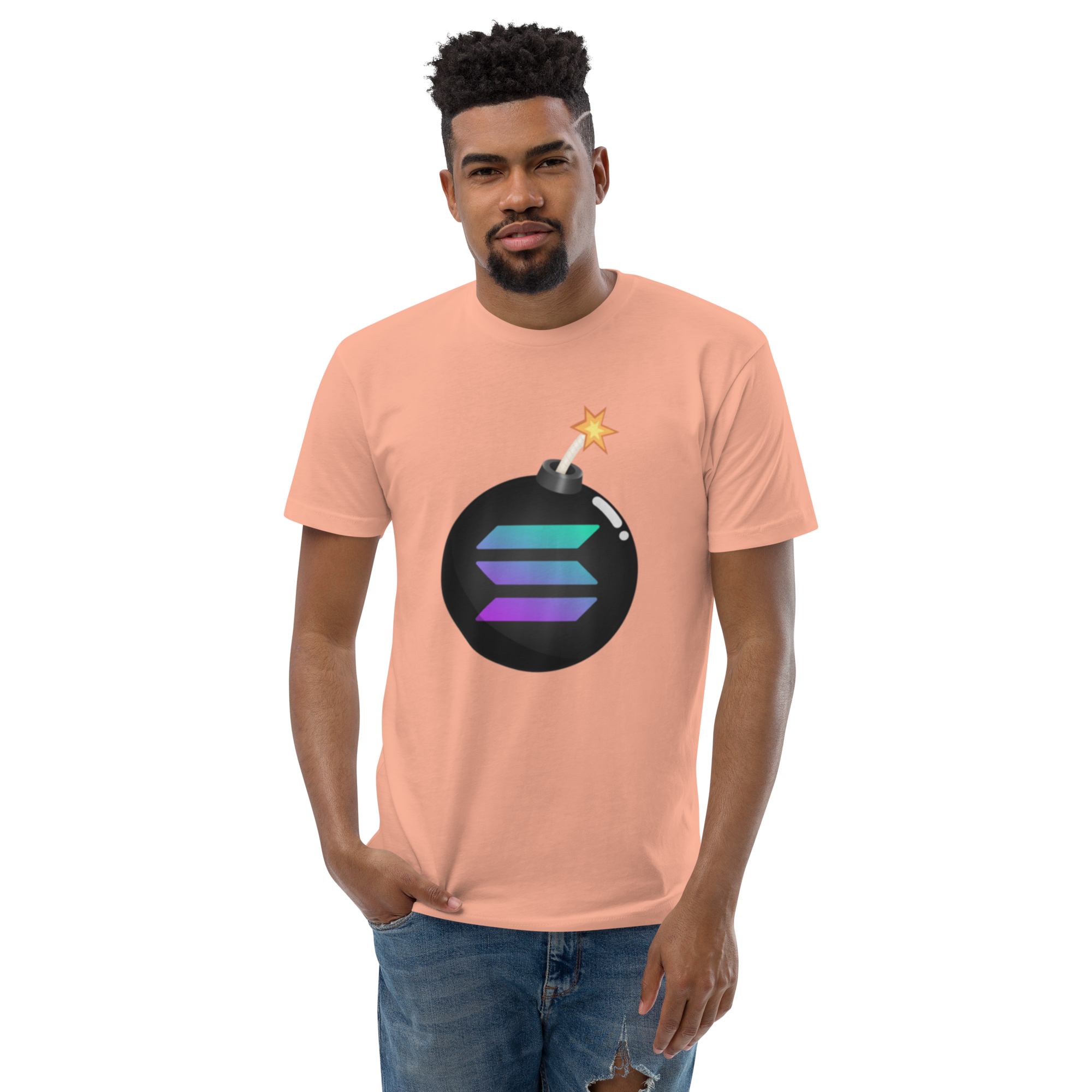 Solana Bomb T-Shirt - Explosive Design, Premium Quality, Explosive Solana is the Bomb, Cannonball Tee - Dynamic Crypto Bomb Design, Soft Cotton, Unisex Shirt SOL BOMB