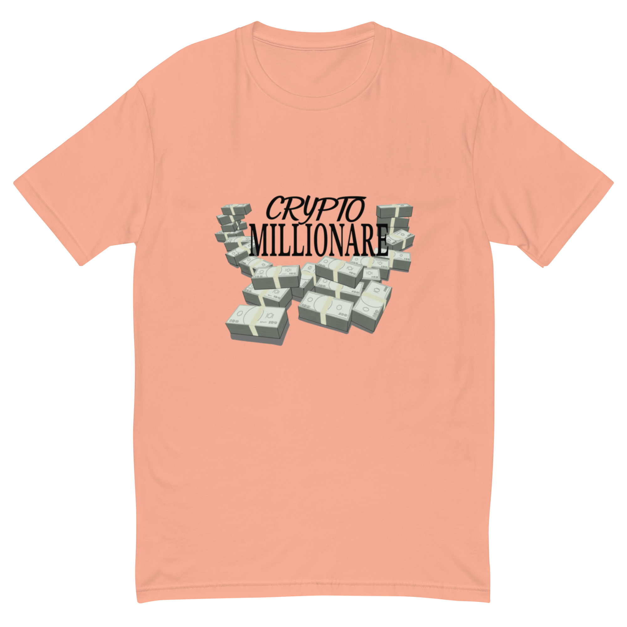 Crypto Millionaire T-Shirt - Wealth Design, Premium Quality, Crypto Millionaire Dreams Tee - Stacked Cash Design, Quality Cotton, Unisex, Crypto Millionaire T-shirt BTC | BITCOIN SHIRT