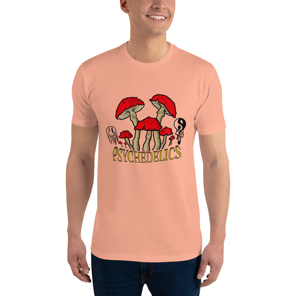 Trippy T-Shirt - Psychedelic Design, Premium Quality- Spiritual Shrooms Psychedelic T-Shirt - Mystical Mushroom Design, Soft Cotton, Unisex Tee