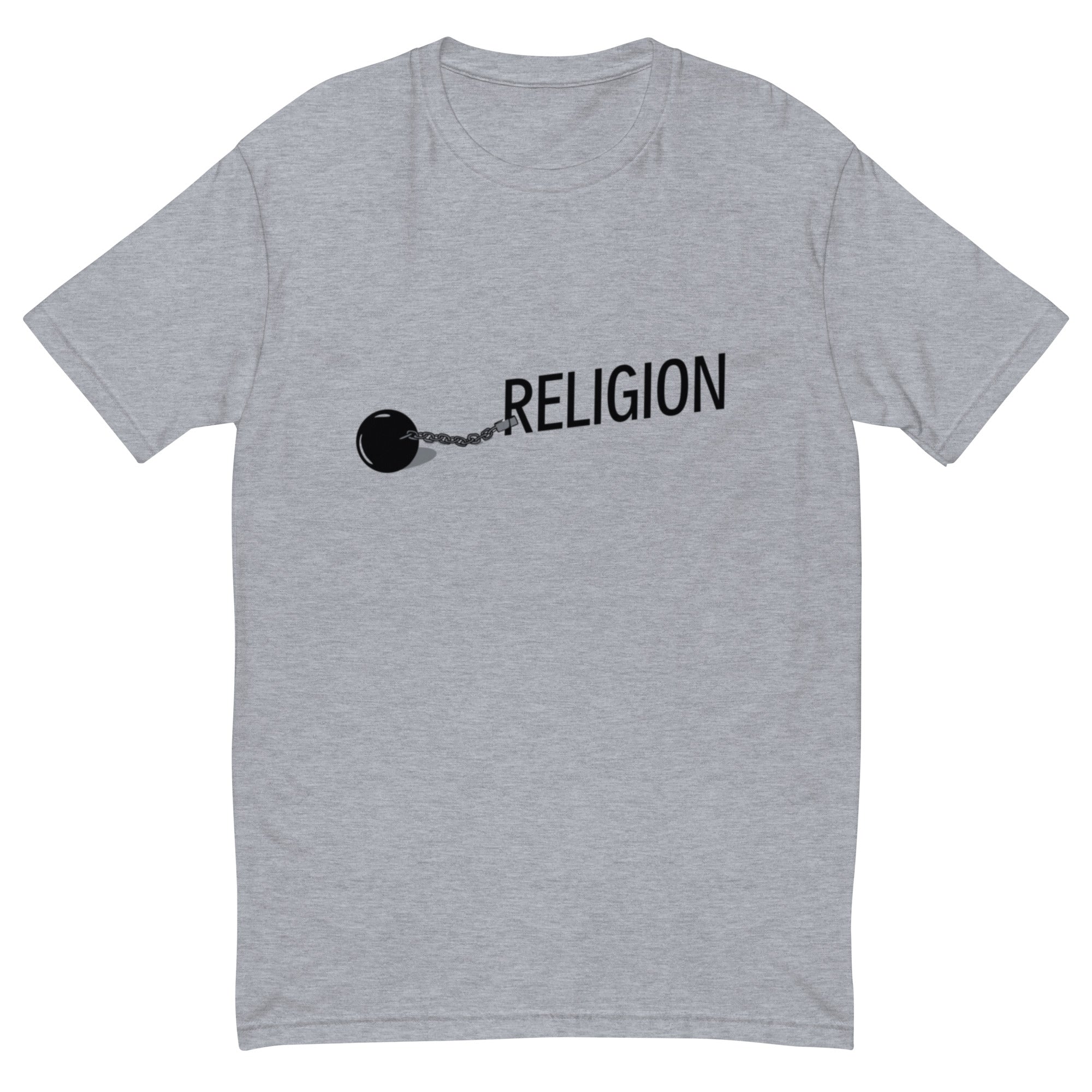 Chained Religion T-Shirt - Symbolic Design, Premium Quality, Religion Ball and Chain Tee - Divide us, Thought-Provoking Design, Soft Cotton, Unisex Chained Religion T-shirt