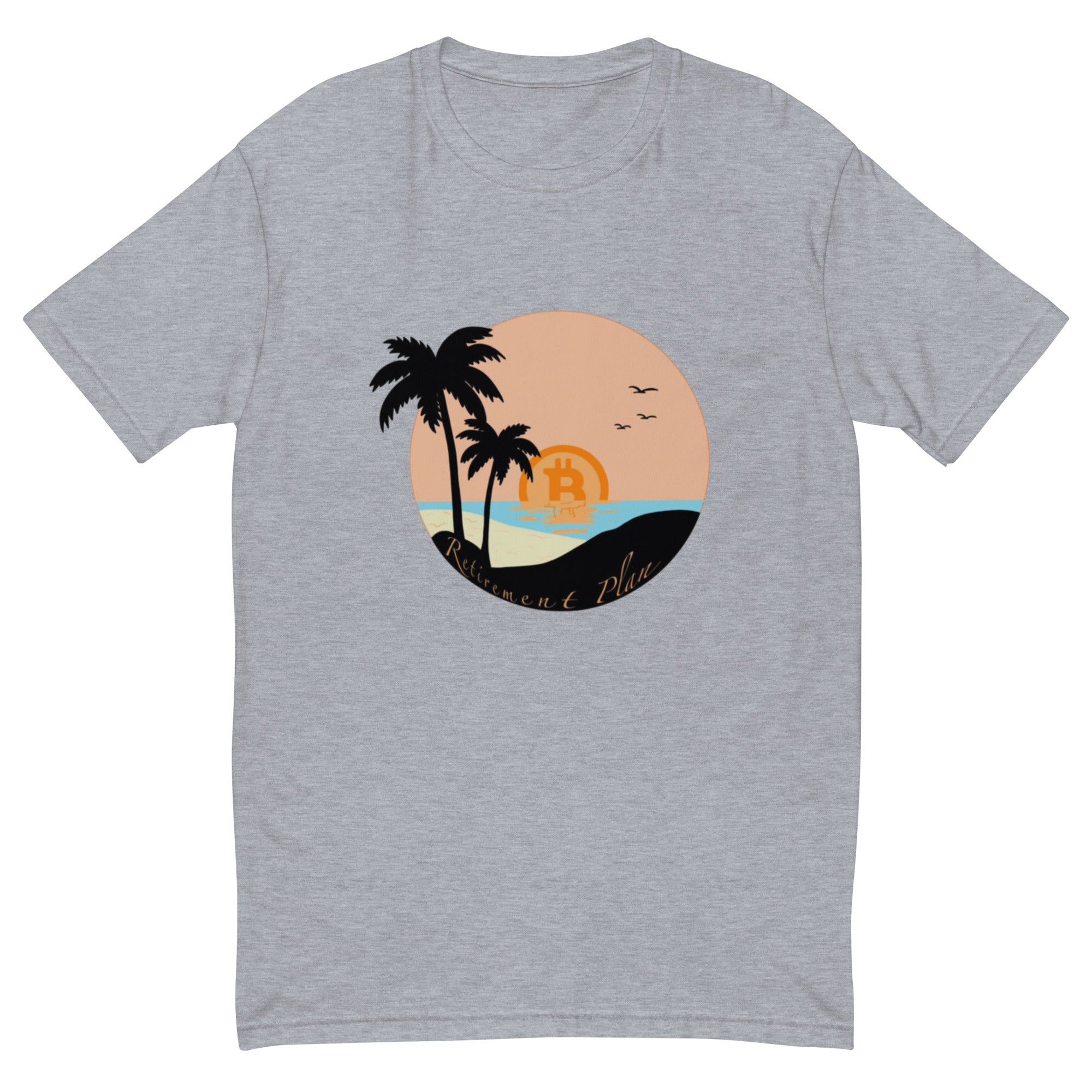 Retirement Plan T-Shirt - Stylish Design, Premium Quality, Bitcoin Beach Retirement Plan Tee - Tropical Crypto Design, Comfortable Cotton, Unisex Retirement Plan T-shirt BTC Shirt