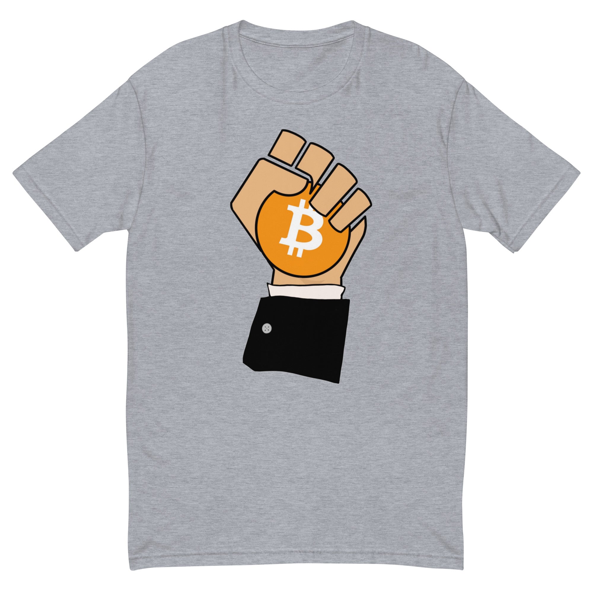 My HODL Shop Signature Tee: 'Gripping the Crypto' - Diamond Hands Bitcoin Design, Premium Cotton, Unisex