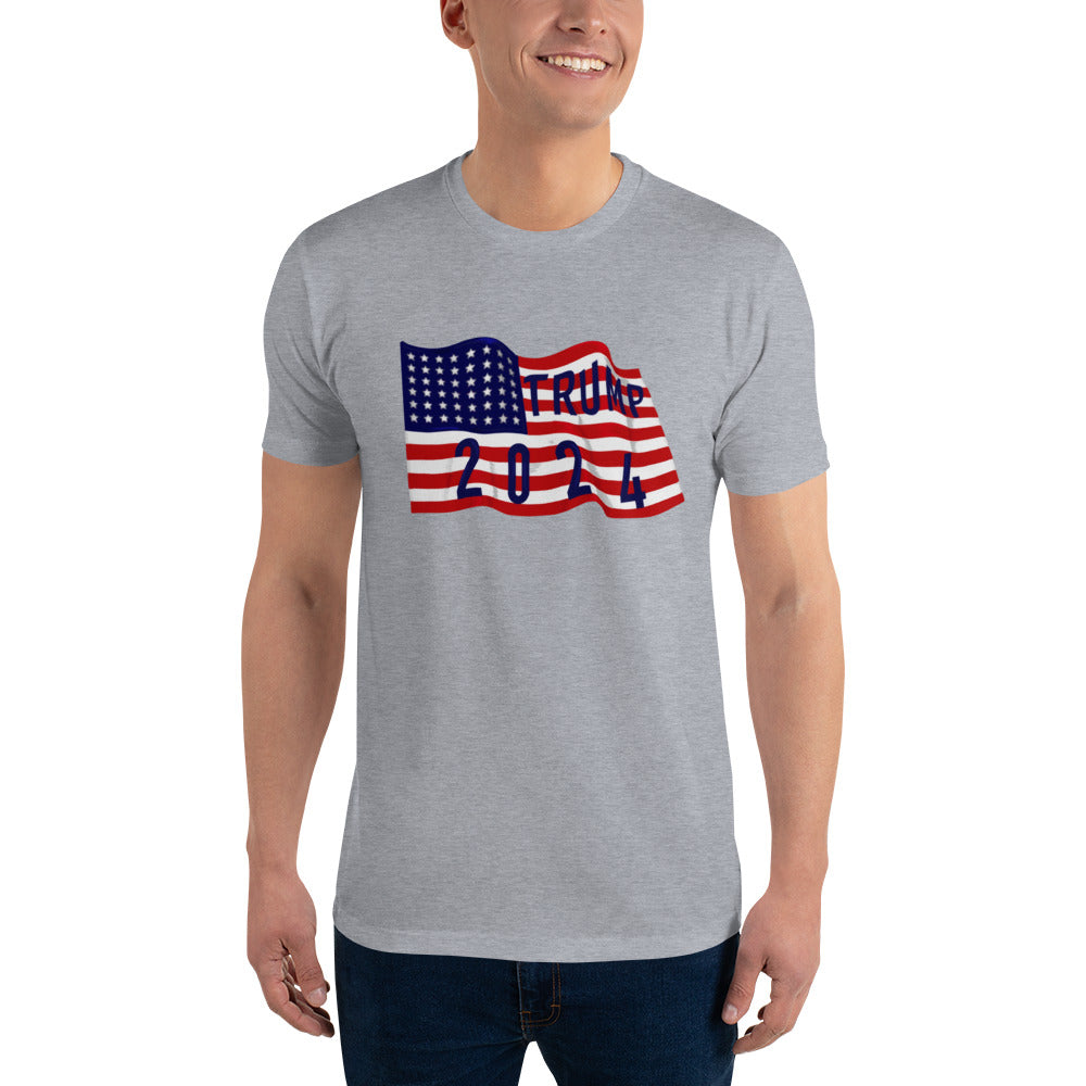 Trump 2024 American Flag T-Shirt - Patriotic Presidential Support Tee, Soft Cotton, Unisex-Trump 2024 Flag T-Shirt - Patriotic Design, Premium Quality