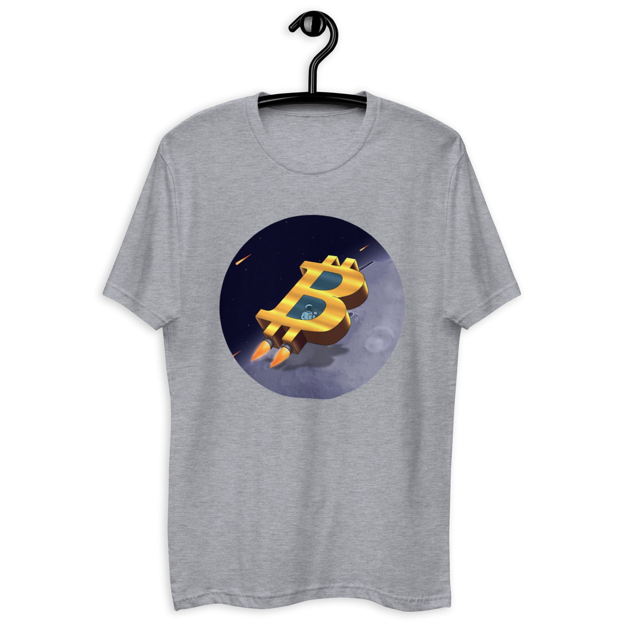 Bitcoin to Space T-Shirt - Futuristic Design, Premium Quality for BTC Fans, Bitcoin To The Moon Tee: Jet-Powered Crypto Design, Quality Cotton, BTC to the MOON! Bitcoin to Space T-shirt