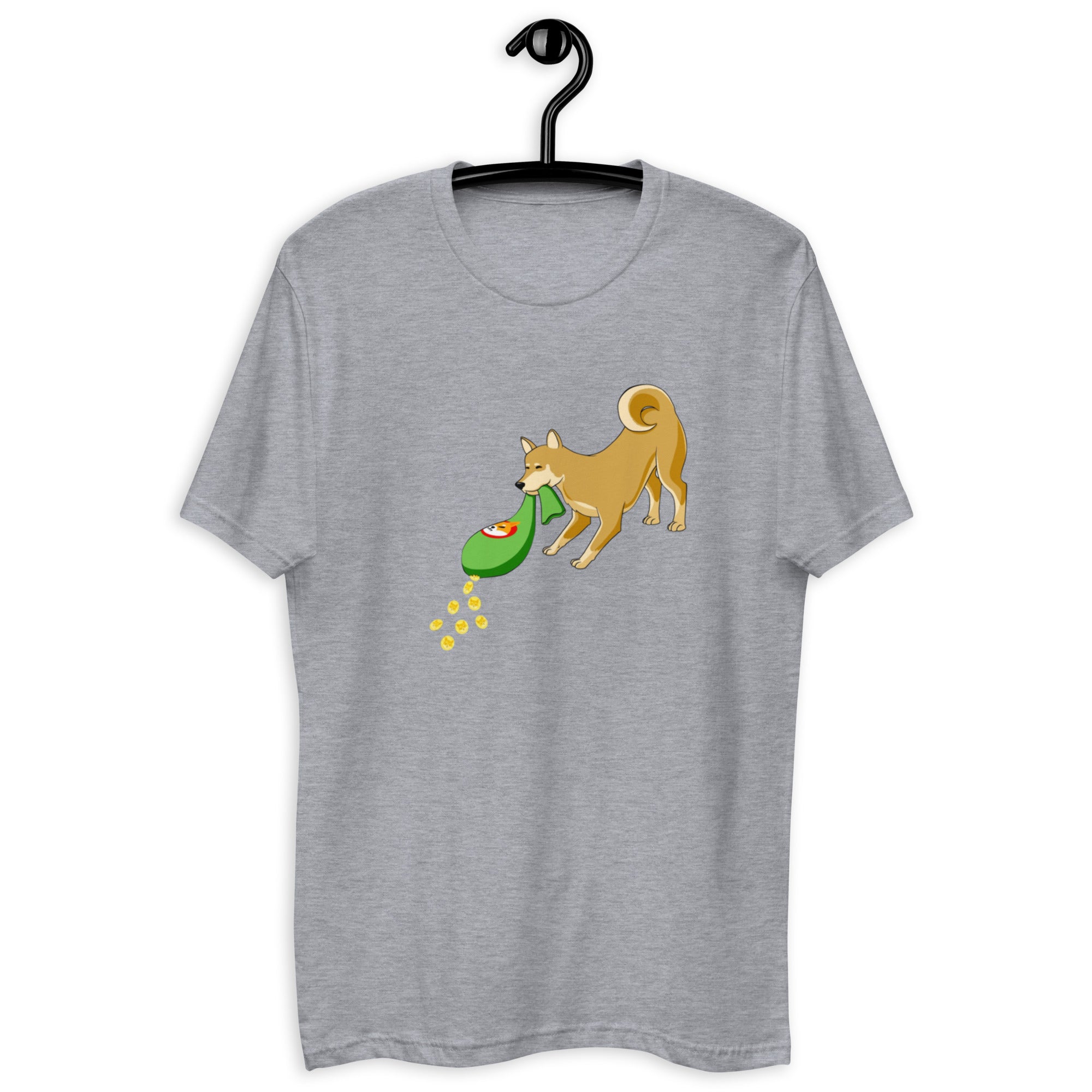 Shiba Inu Coin Bonanza Tee - Dynamic SHIB Token Design, Bag Of GOLD, High-Quality Cotton, Unisex