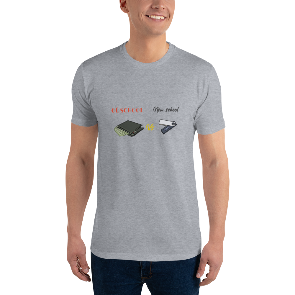 Old School (VS) New School T-Shirt - Timeless Design, Premium Quality, Old vs New School Wallet Tee: Fiat vs Crypto Design, Quality Cotton, Unisex, Old School vs New School T-shirt