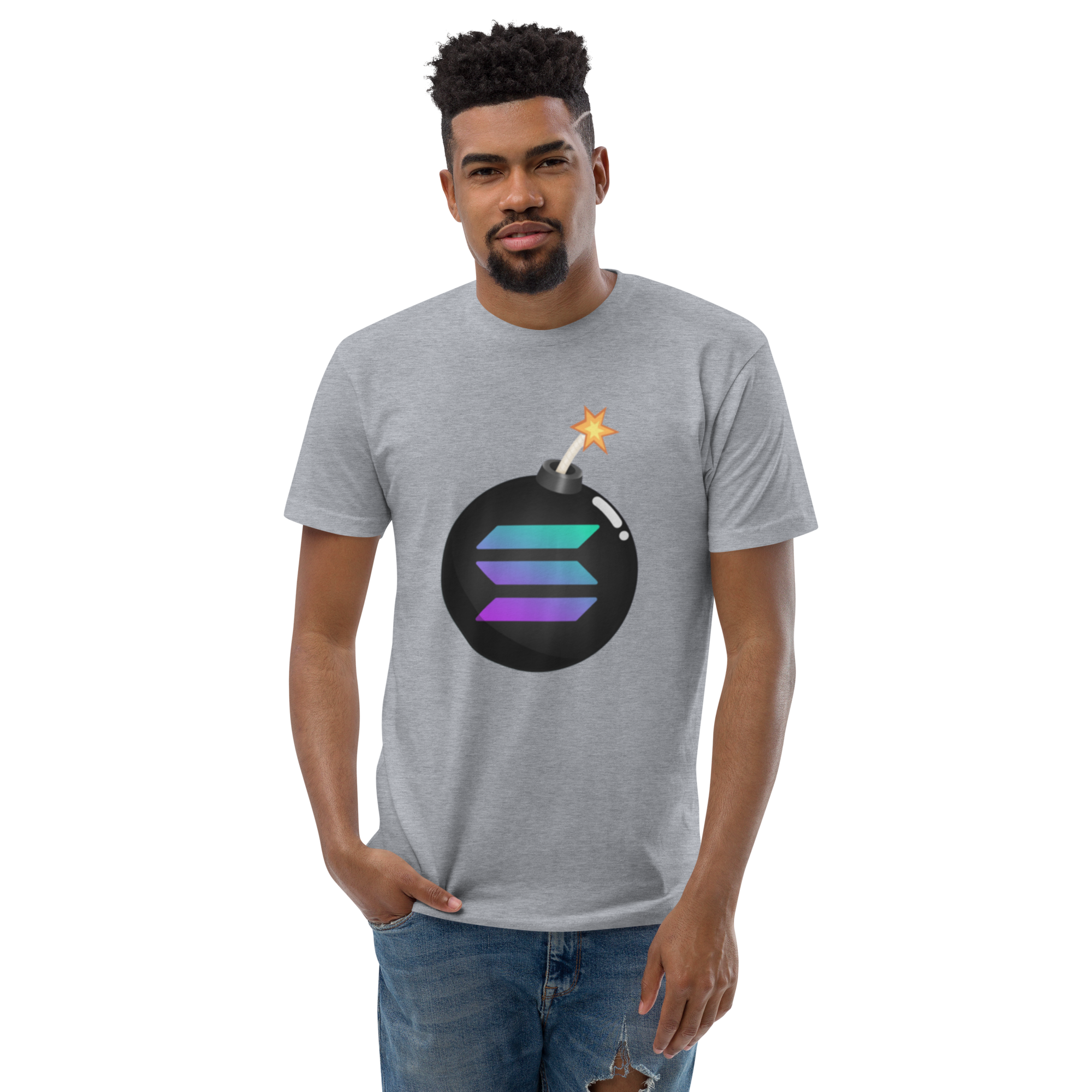 Solana Bomb T-Shirt - Explosive Design, Premium Quality, Explosive Solana is the Bomb, Cannonball Tee - Dynamic Crypto Bomb Design, Soft Cotton, Unisex Shirt SOL BOMB