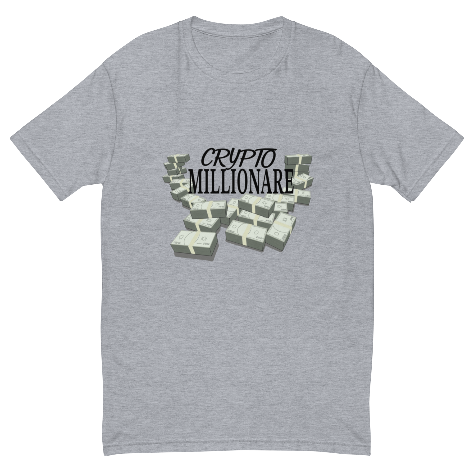 Crypto Millionaire T-Shirt - Wealth Design, Premium Quality, Crypto Millionaire Dreams Tee - Stacked Cash Design, Quality Cotton, Unisex, Crypto Millionaire T-shirt BTC | BITCOIN SHIRT