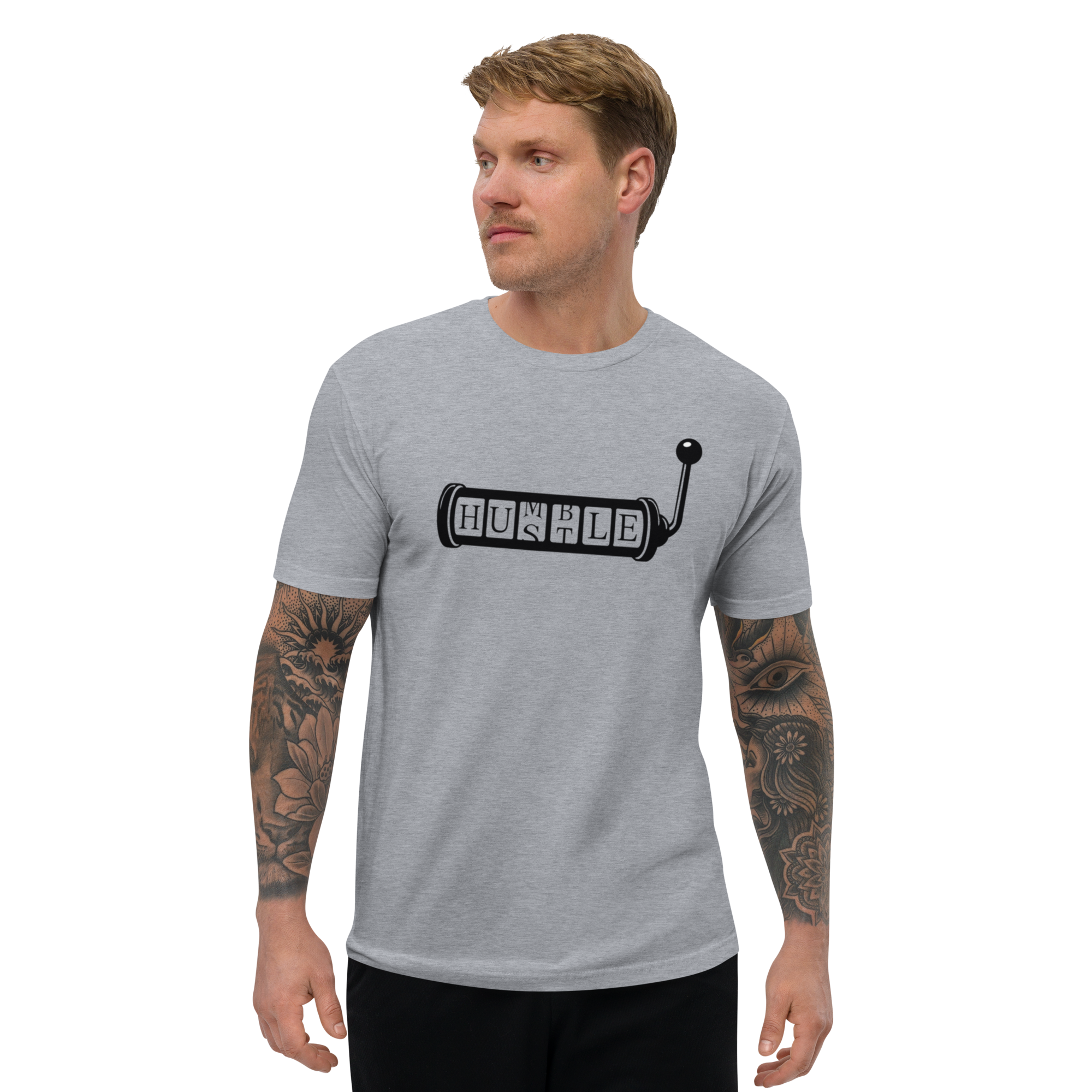 Hustle/Humble T-Shirt - Duality Design, Premium Quality, Humble Hustle Slot Machine Tee - Dynamic Life Balance Design, Premium Cotton, Unisex, Hustle/Humble T-shirt