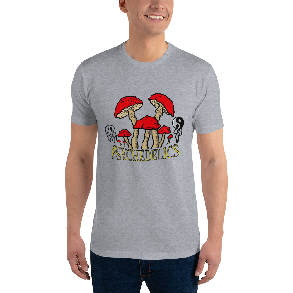 Trippy T-Shirt - Psychedelic Design, Premium Quality- Spiritual Shrooms Psychedelic T-Shirt - Mystical Mushroom Design, Soft Cotton, Unisex Tee