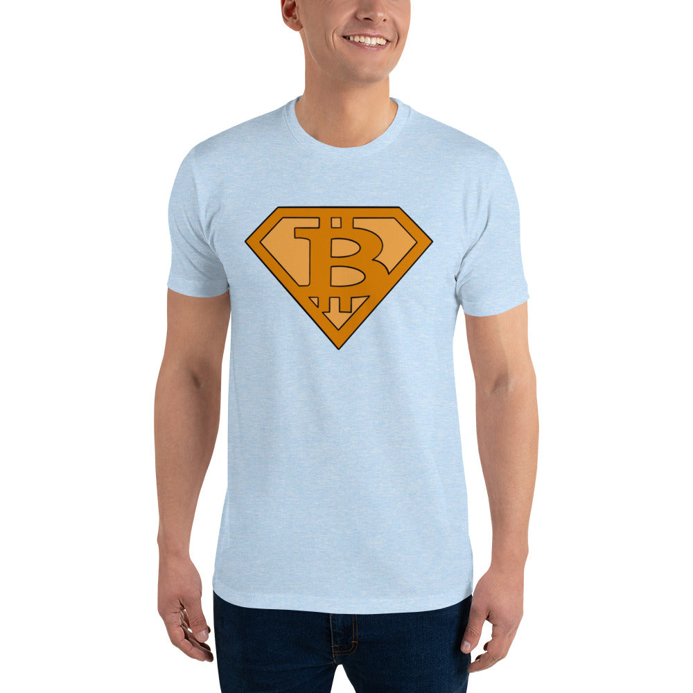 Bitcoin Superman Logo T-Shirt - Superhero Design, Premium Quality, Bitcoin Hero Tee: Superhero-Inspired Crypto Design, Premium Cotton, Unisex, Bitcon Saves T-shirt