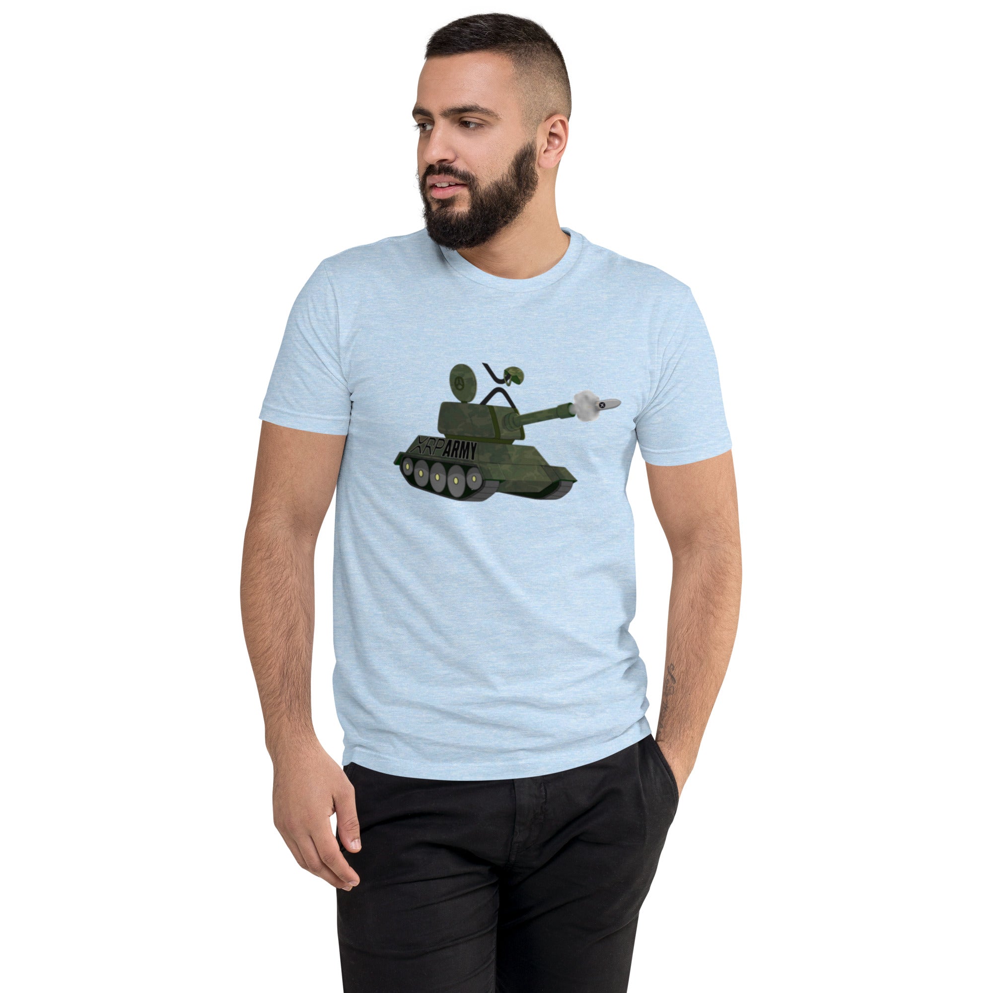 XRP Army T-Shirt - Robust Crypto Militia Design, Premium Quality, XRP Army Tank T-Shirt - XRP, Ripple, Crypto Clothing Ultra-Soft Combed Cotton, Pre-Shrunk, Unisex Crypto Tee XRPL