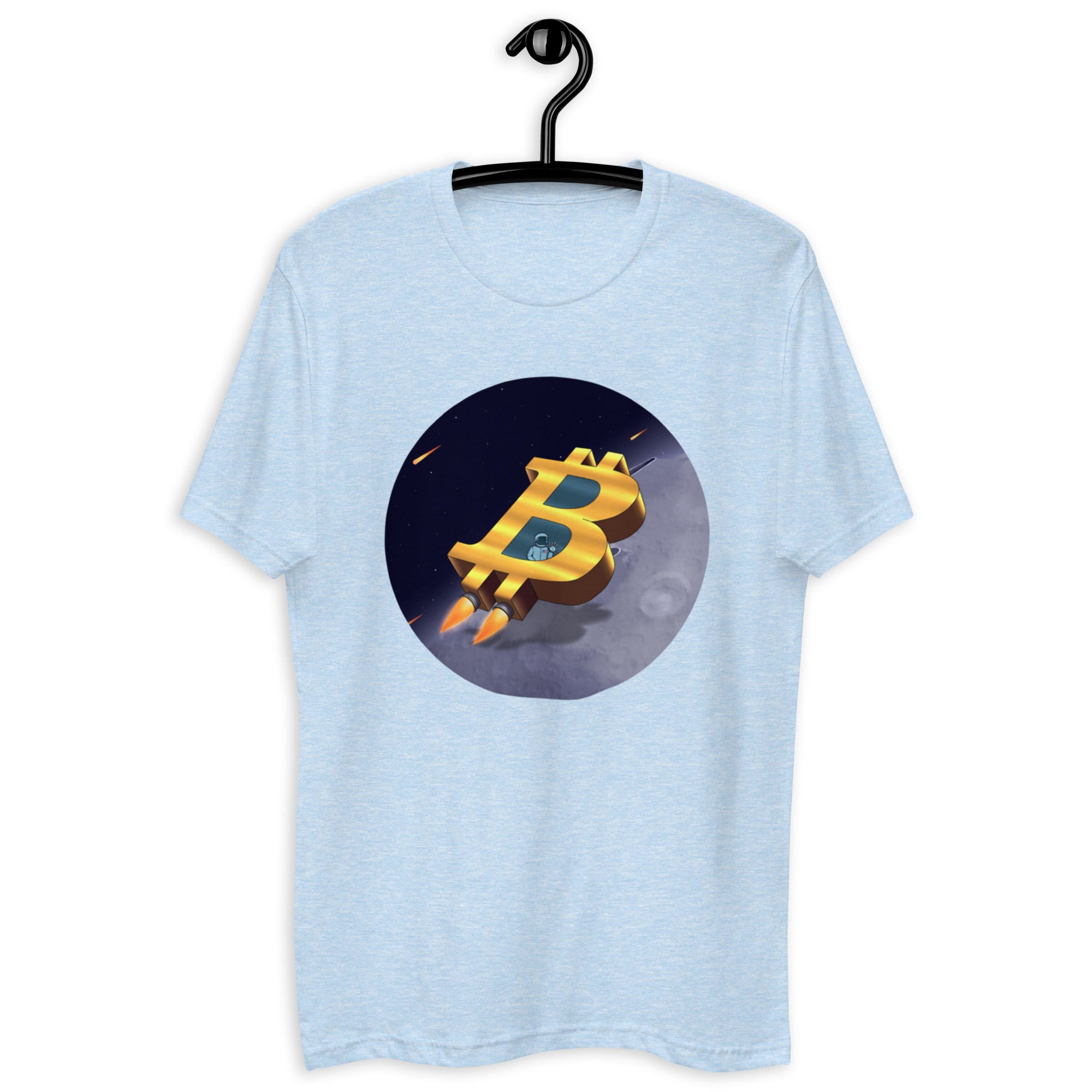 Bitcoin to Space T-Shirt - Futuristic Design, Premium Quality for BTC Fans, Bitcoin To The Moon Tee: Jet-Powered Crypto Design, Quality Cotton, BTC to the MOON! Bitcoin to Space T-shirt