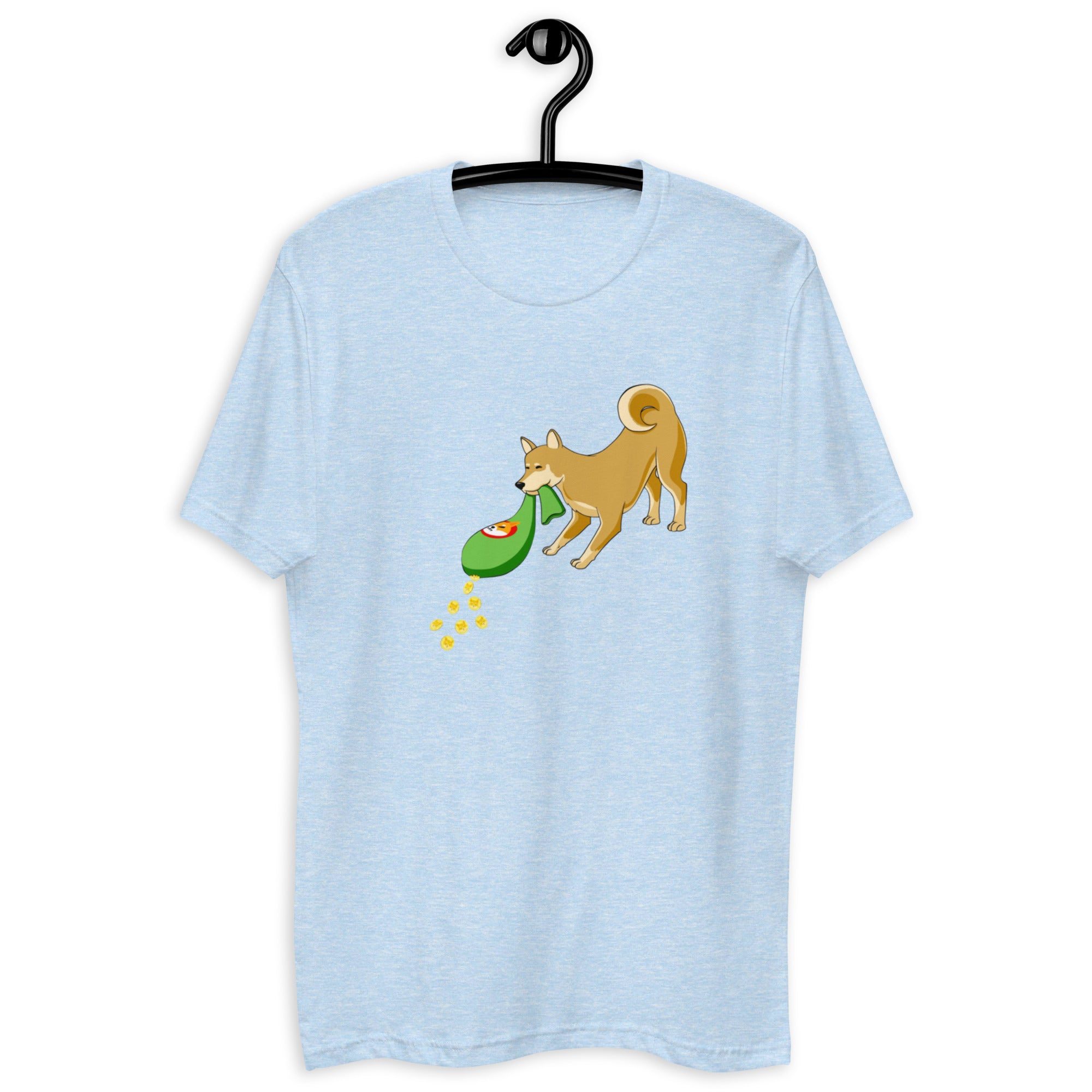 Shiba Inu Coin Bonanza Tee - Dynamic SHIB Token Design, Bag Of GOLD, High-Quality Cotton, Unisex