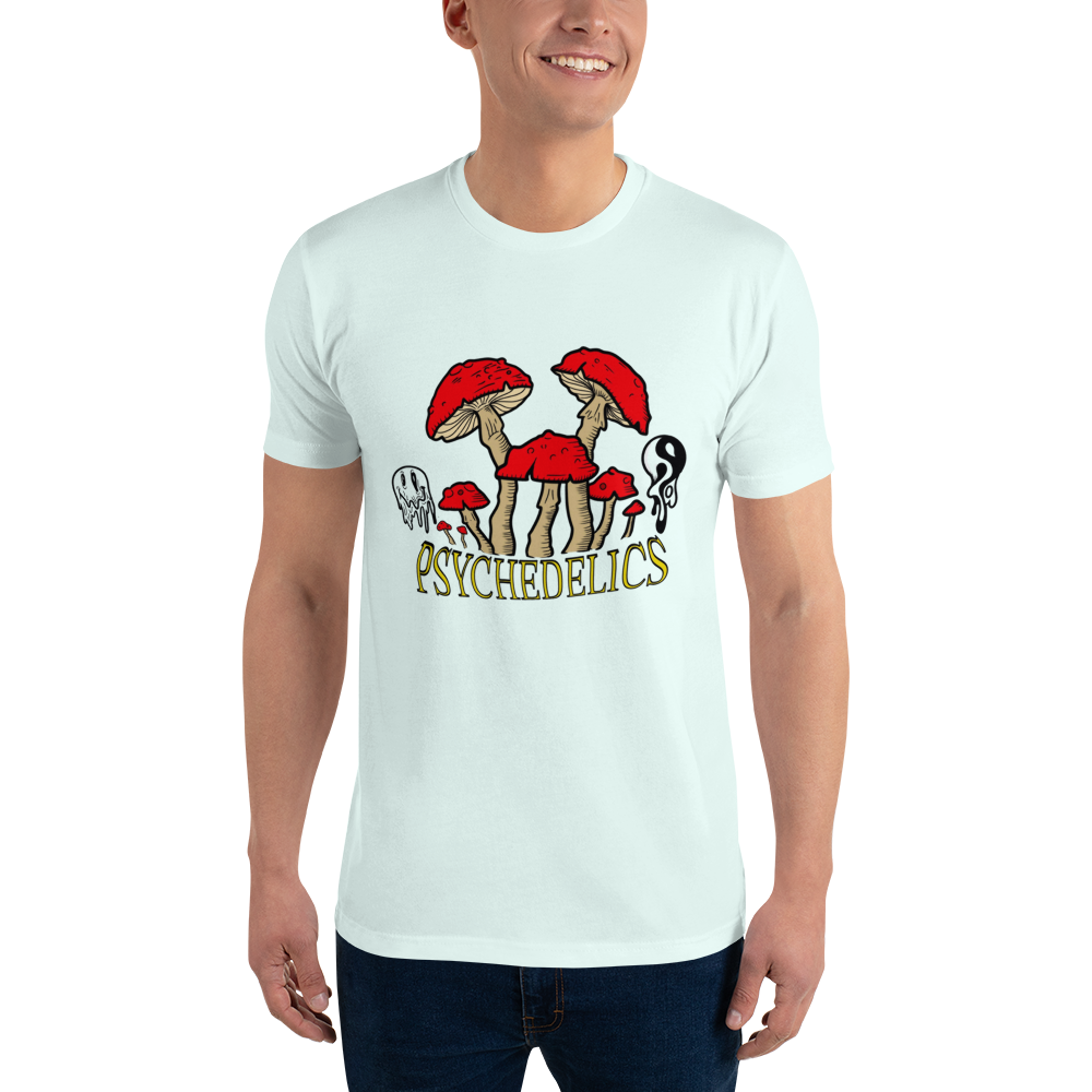 Trippy T-Shirt - Psychedelic Design, Premium Quality- Spiritual Shrooms Psychedelic T-Shirt - Mystical Mushroom Design, Soft Cotton, Unisex Tee