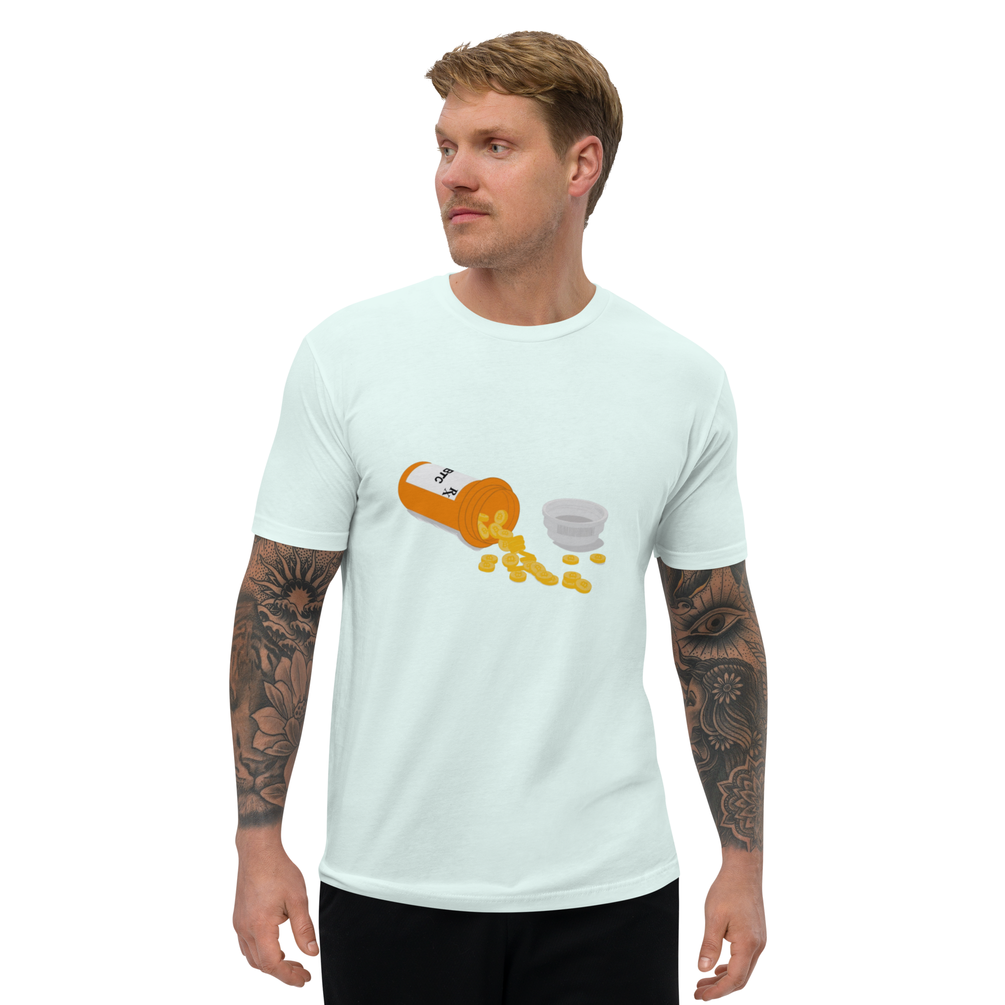 Bitcoin Overdose T-Shirt - Bold Design, Premium Quality for BTC Enthusiasts, BTC Prescription Tee: Bitcoin Pill Design, Quality Cotton, Unisex, BTC OD, Bitcoin Overdose T-shirt