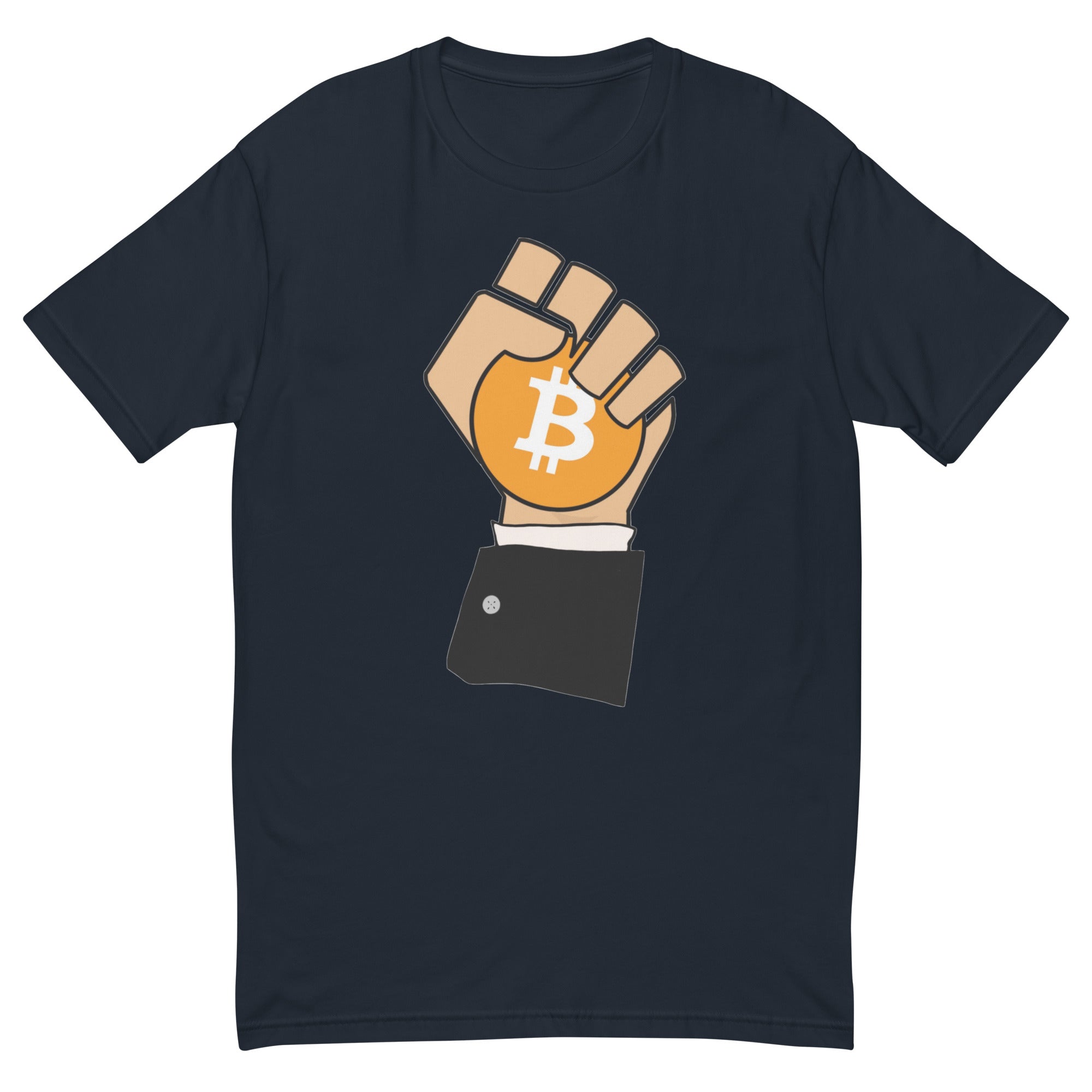 My HODL Shop Signature Tee: 'Gripping the Crypto' - Diamond Hands Bitcoin Design, Premium Cotton, Unisex