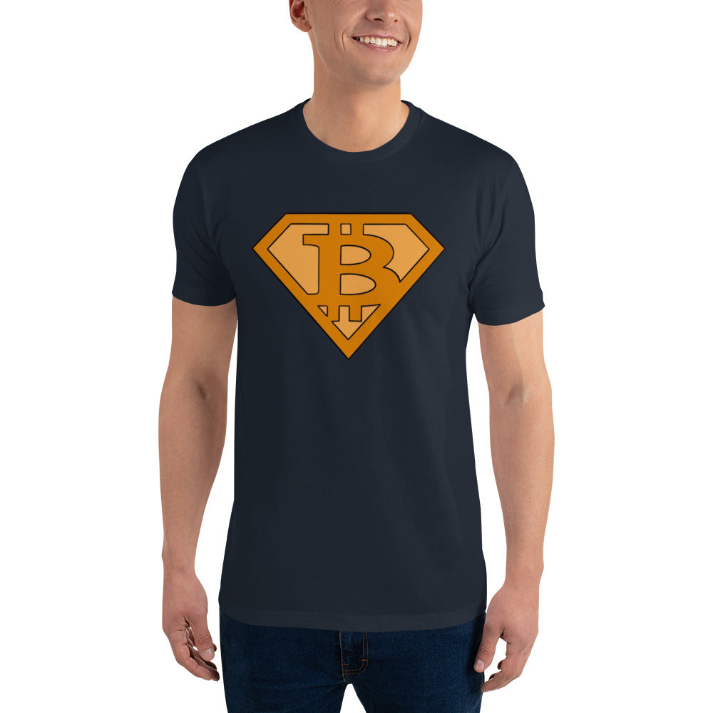 Bitcoin Superman Logo T-Shirt - Superhero Design, Premium Quality, Bitcoin Hero Tee: Superhero-Inspired Crypto Design, Premium Cotton, Unisex, Bitcon Saves T-shirt