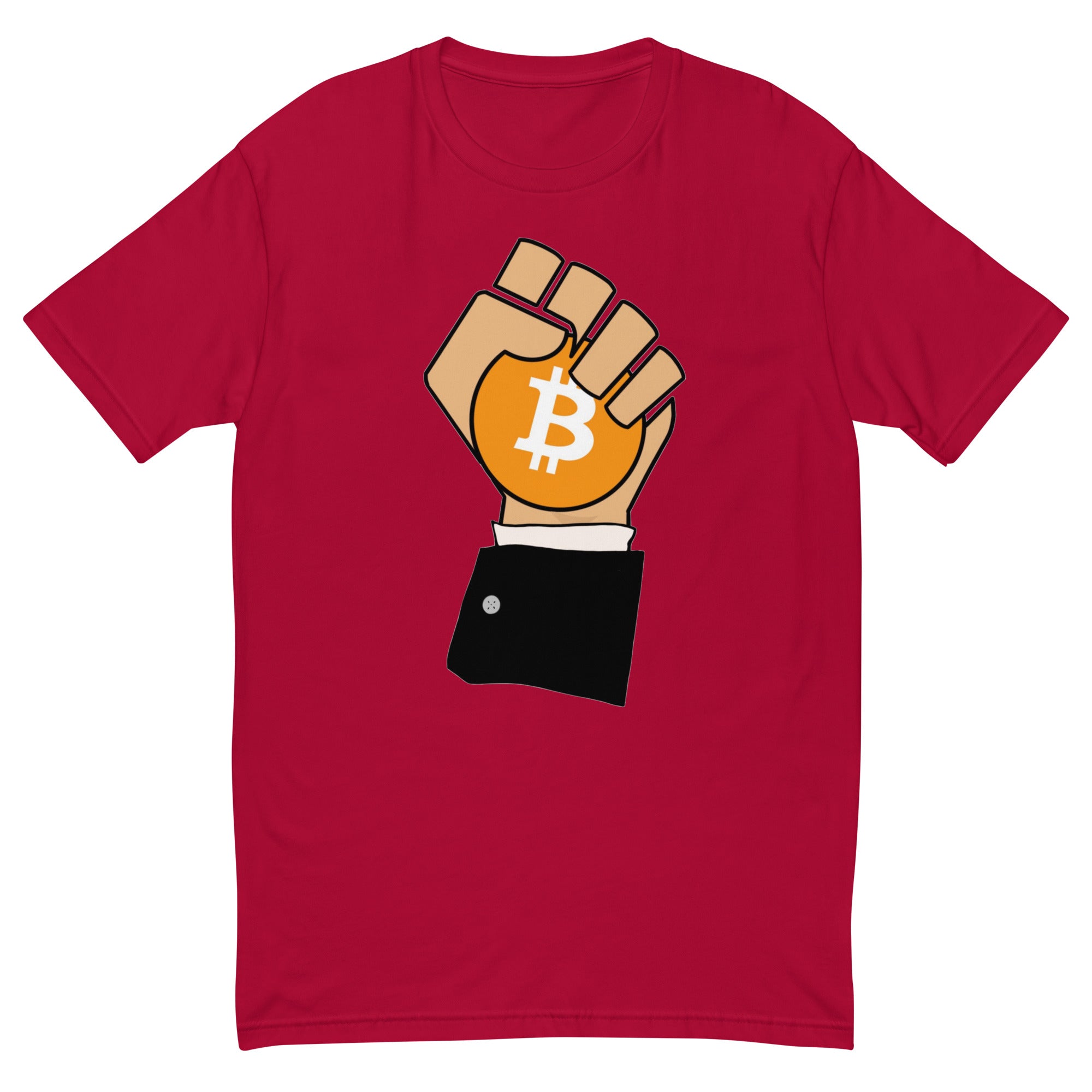 My HODL Shop Signature Tee: 'Gripping the Crypto' - Diamond Hands Bitcoin Design, Premium Cotton, Unisex