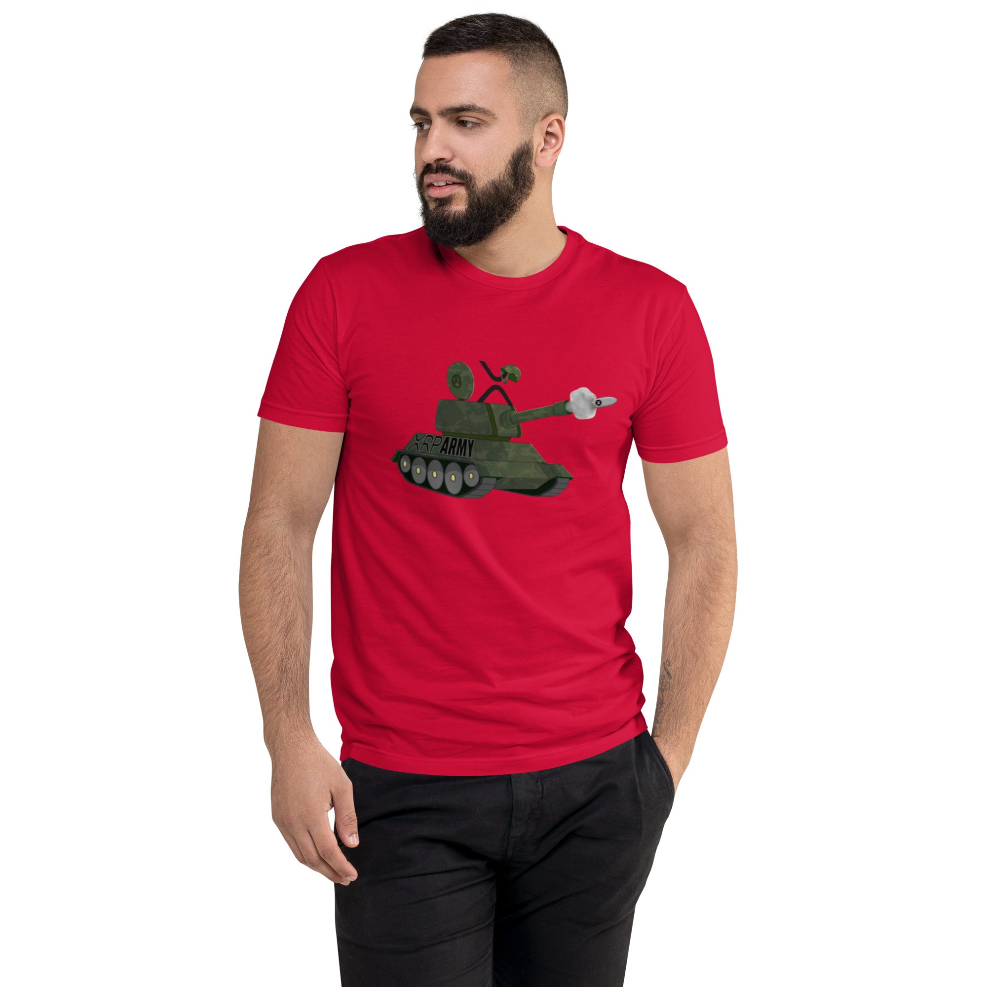 XRP Army T-Shirt - Robust Crypto Militia Design, Premium Quality, XRP Army Tank T-Shirt - XRP, Ripple, Crypto Clothing Ultra-Soft Combed Cotton, Pre-Shrunk, Unisex Crypto Tee XRPL